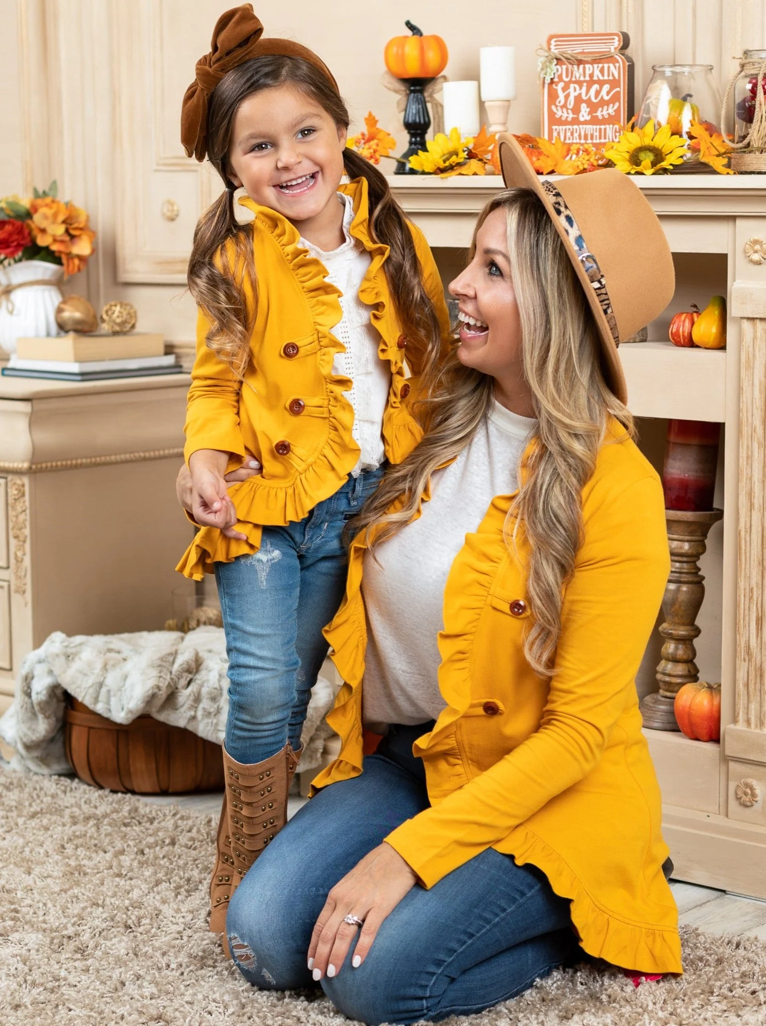 Mommy and Me Bestie Blazer Ruffle Cardigan - Image 2