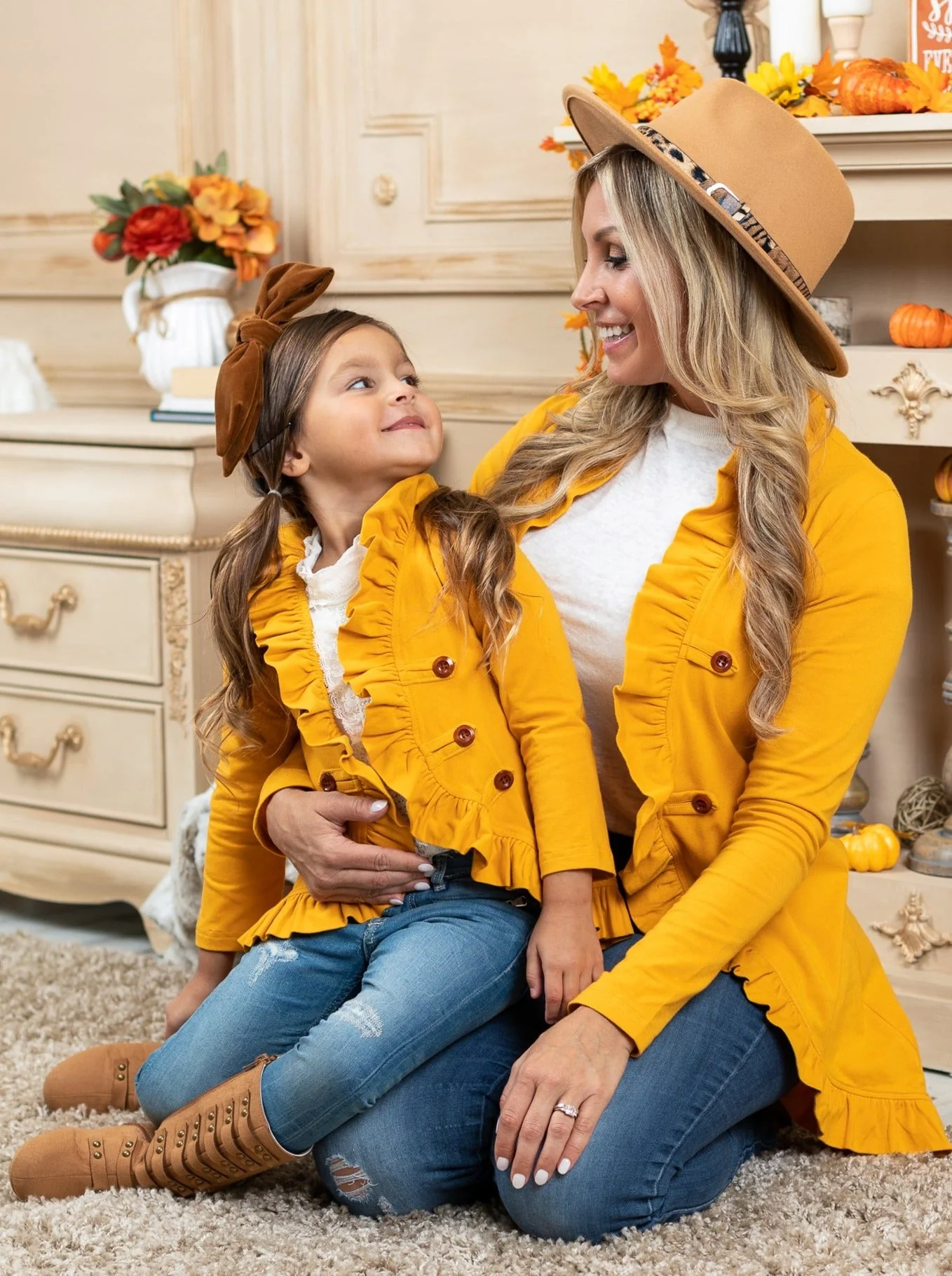 Mommy and Me Bestie Blazer Ruffle Cardigan - Image 5
