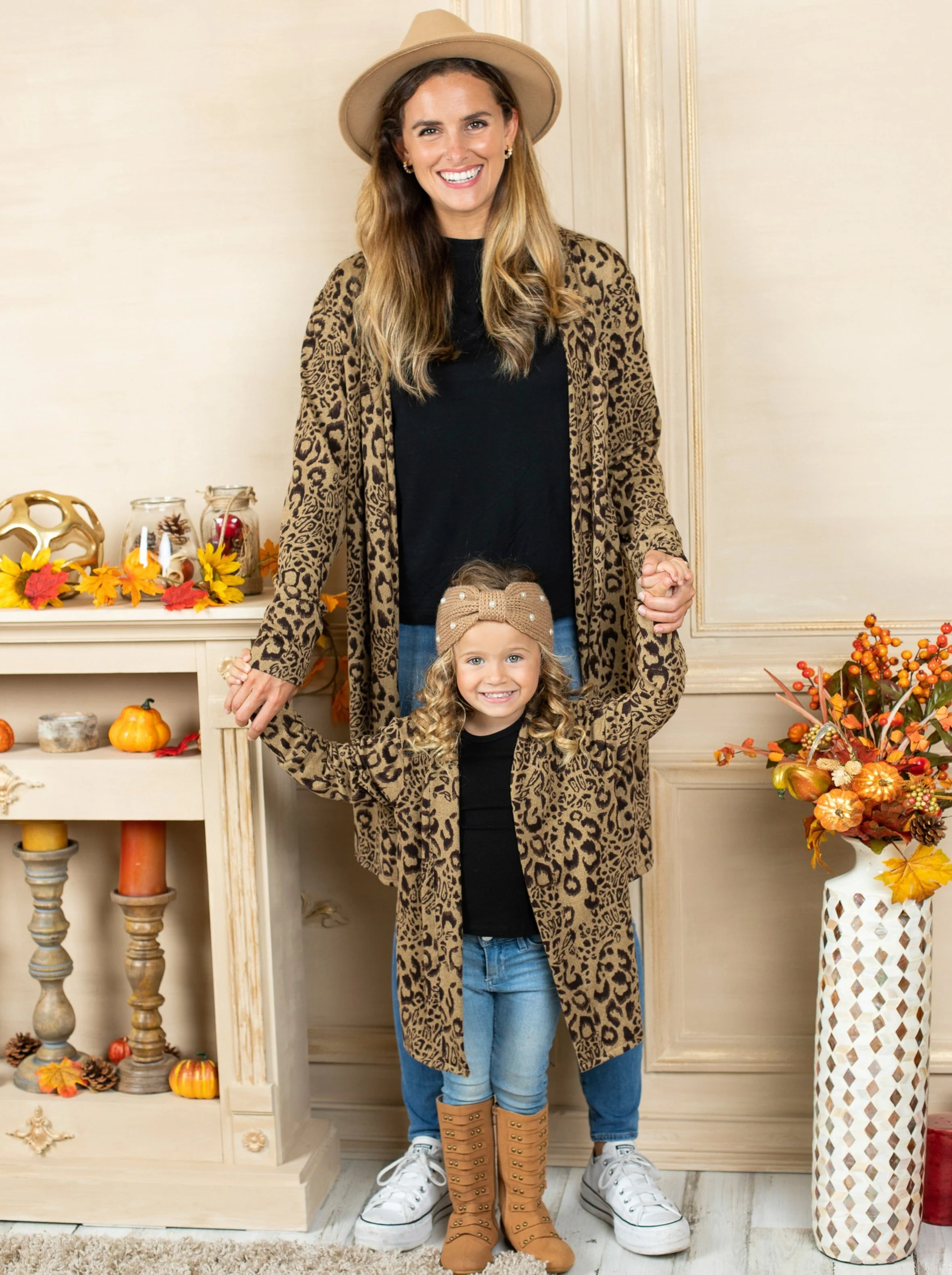 Mommy and Me Snuggly Oversized Leopard Cardigan - Image 3