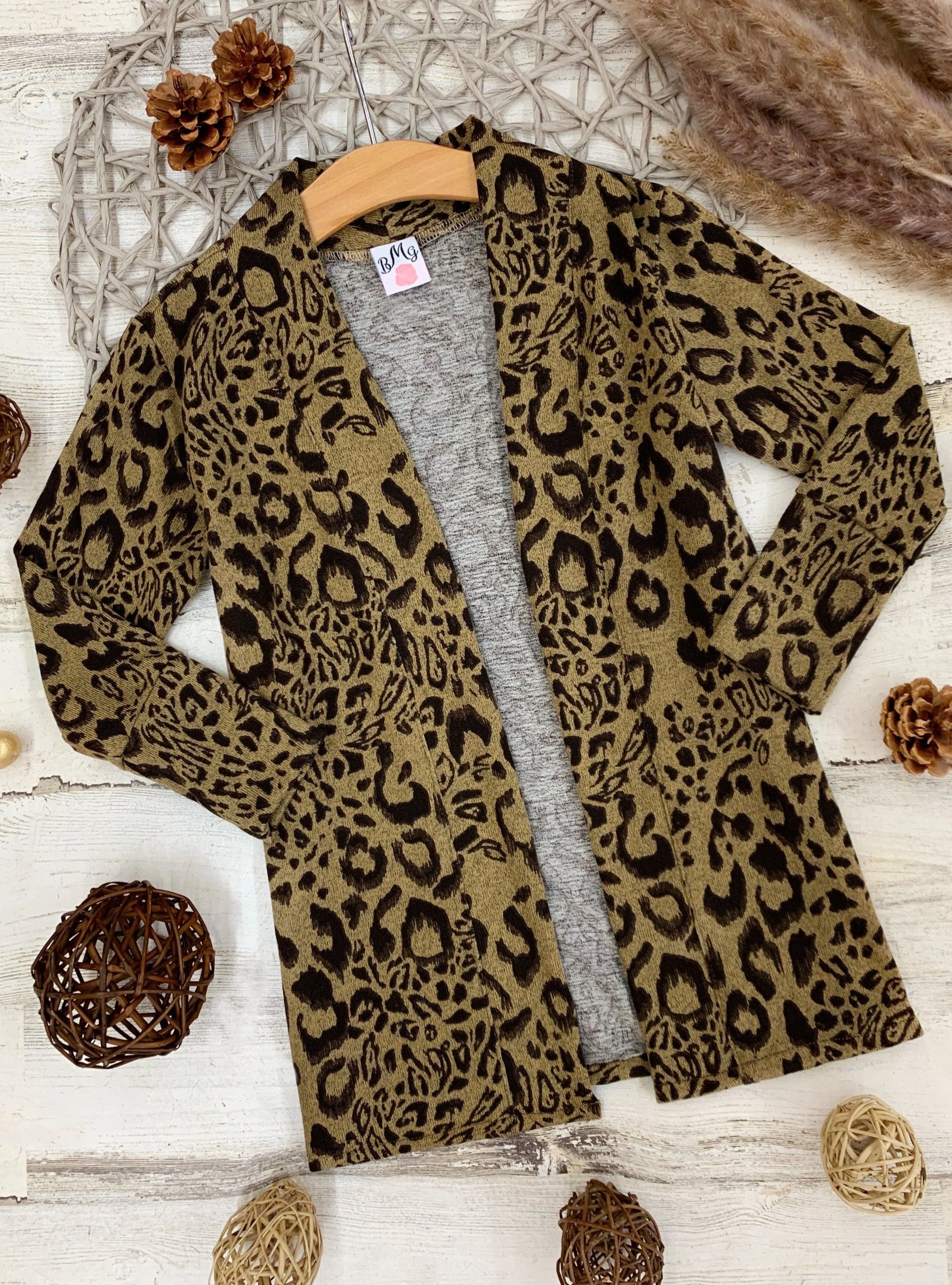Mommy and Me Snuggly Oversized Leopard Cardigan - Image 4