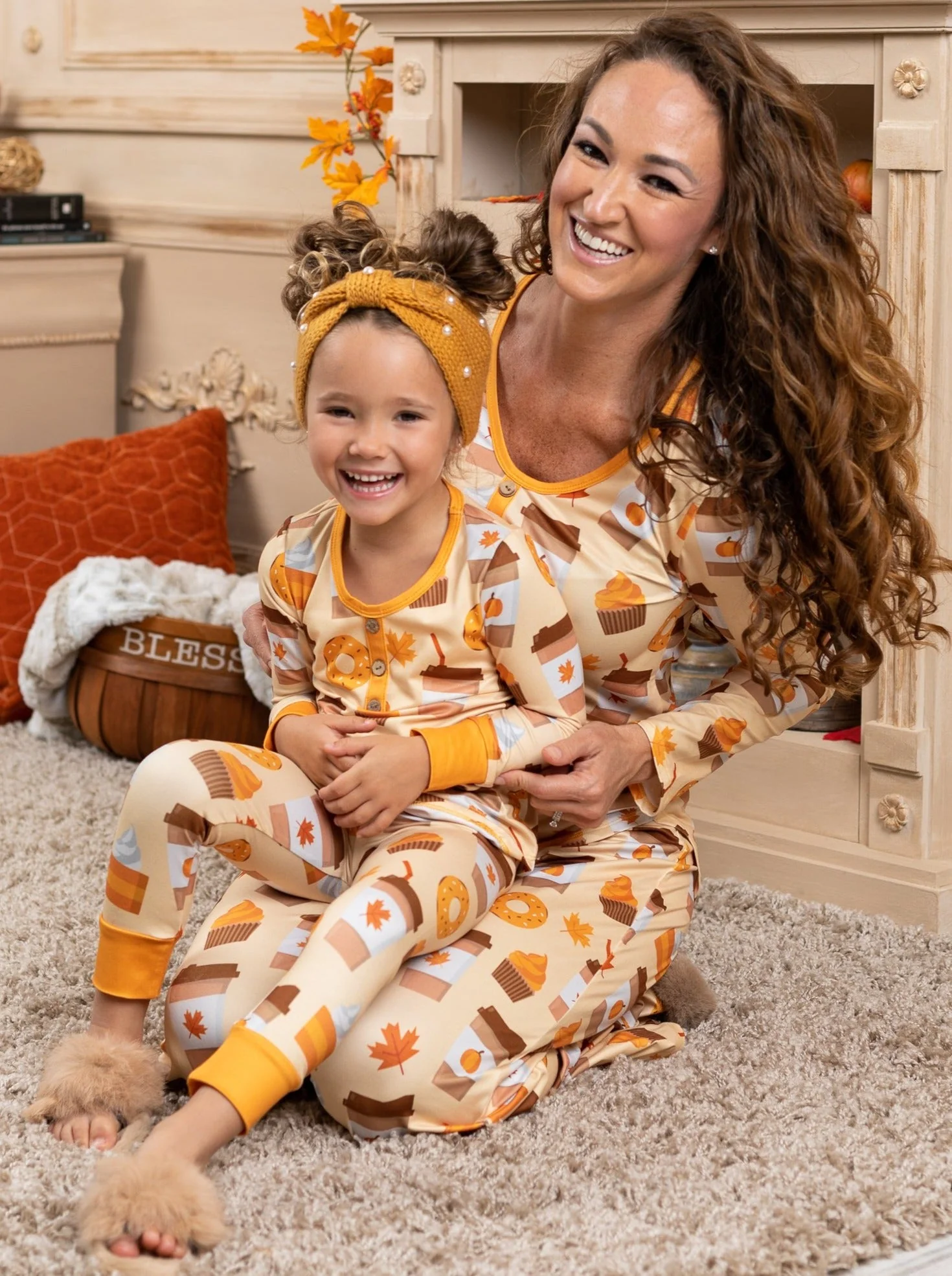 Mommy and Me But First, Pumpkin Sweets Pajama Set - Image 5