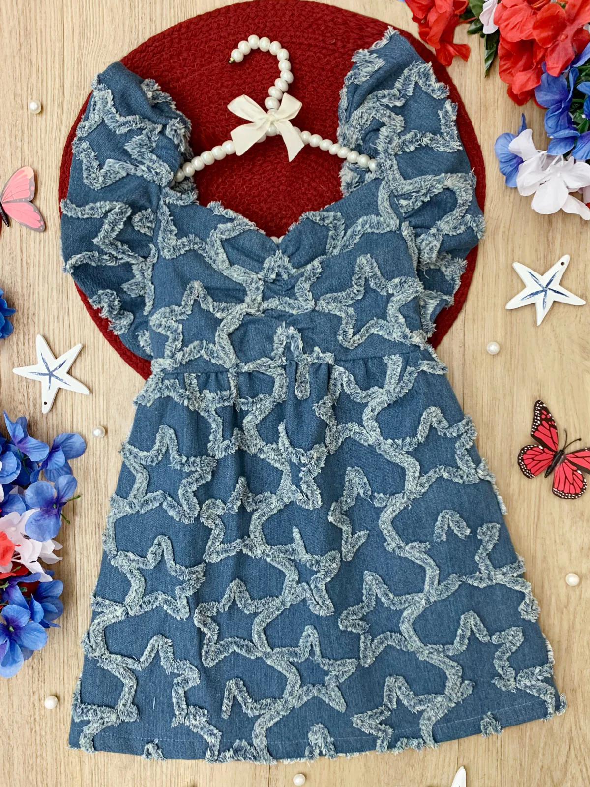 Mommy and Me Star Spangled Denim Dress - Image 3
