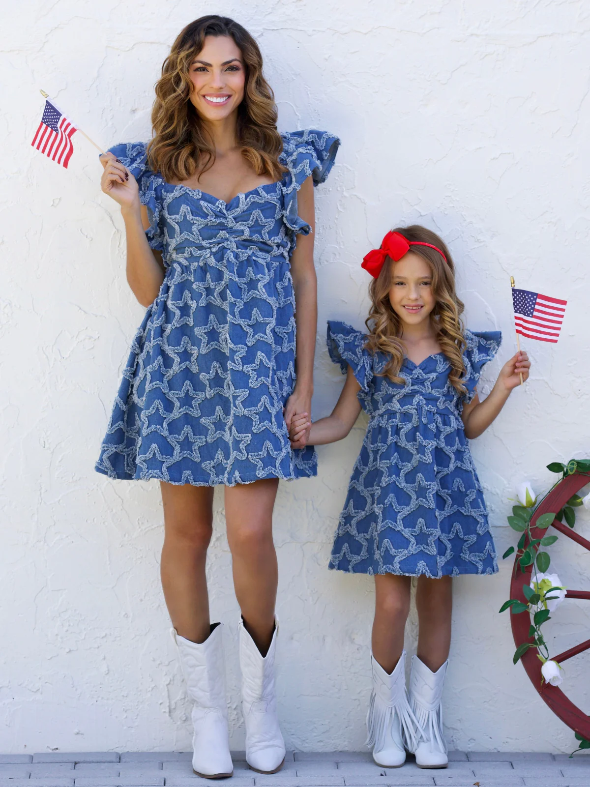 Mommy and Me Star Spangled Denim Dress - Image 4