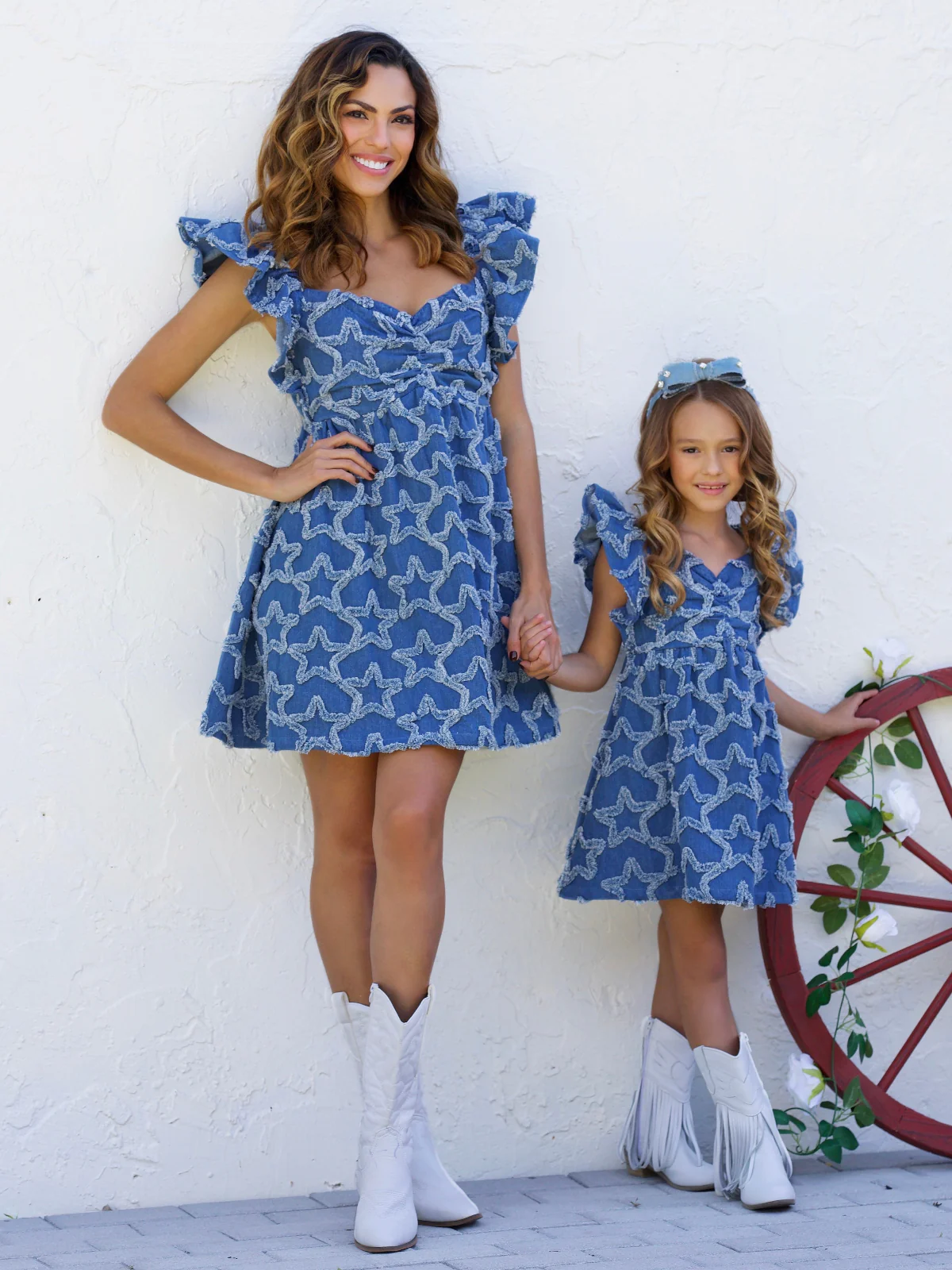 Mommy and Me Star Spangled Denim Dress - Image 6