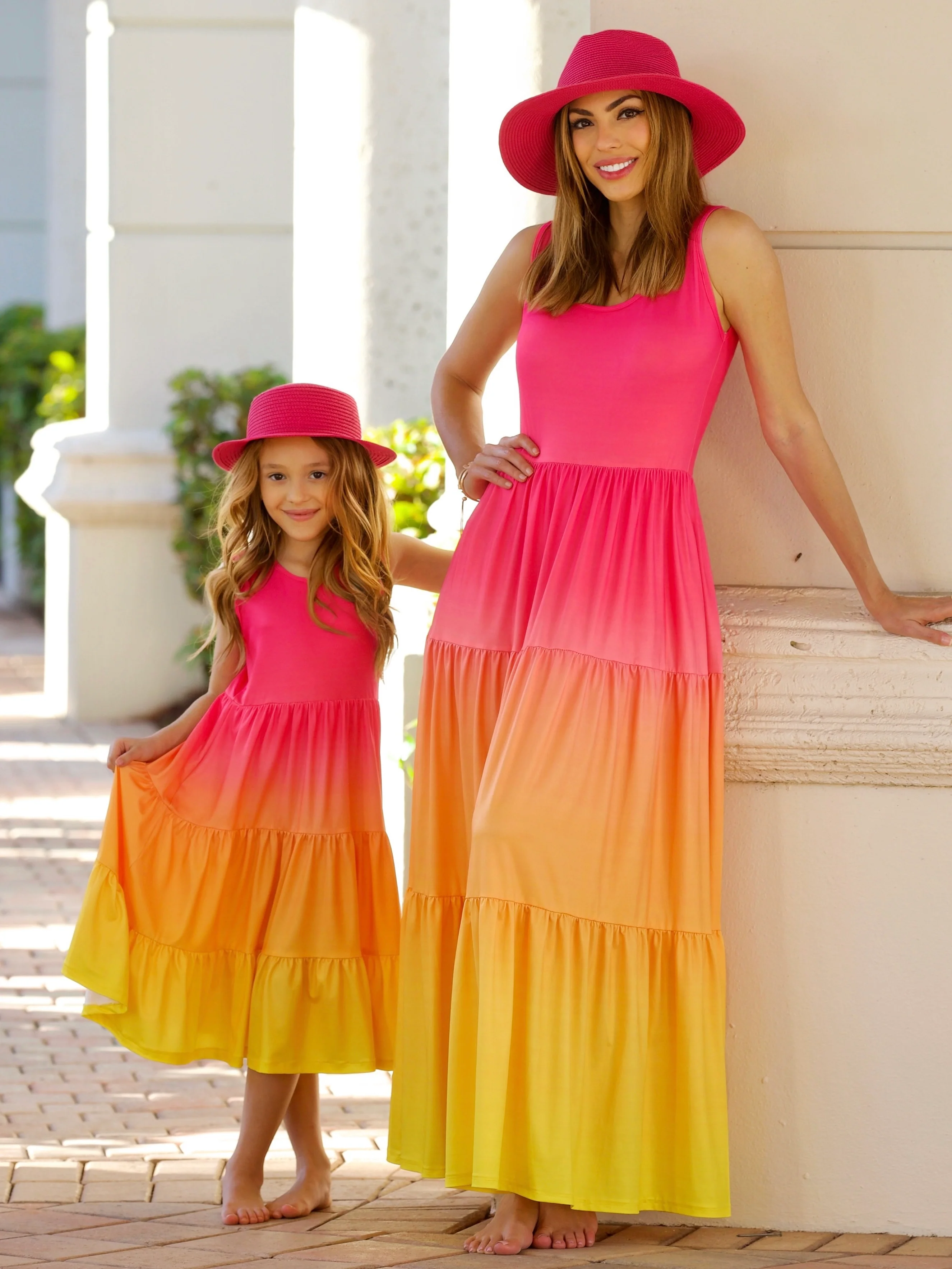 Mommy and Me Sunset Glow Tiered Maxi Dress - Image 4