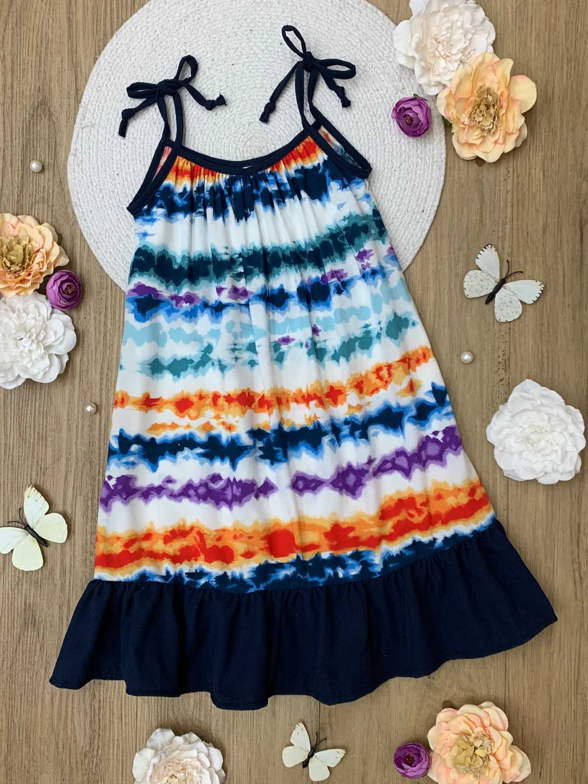 Mommy and Me Sunset Tie-Dye Ruffle Dress - Image 2