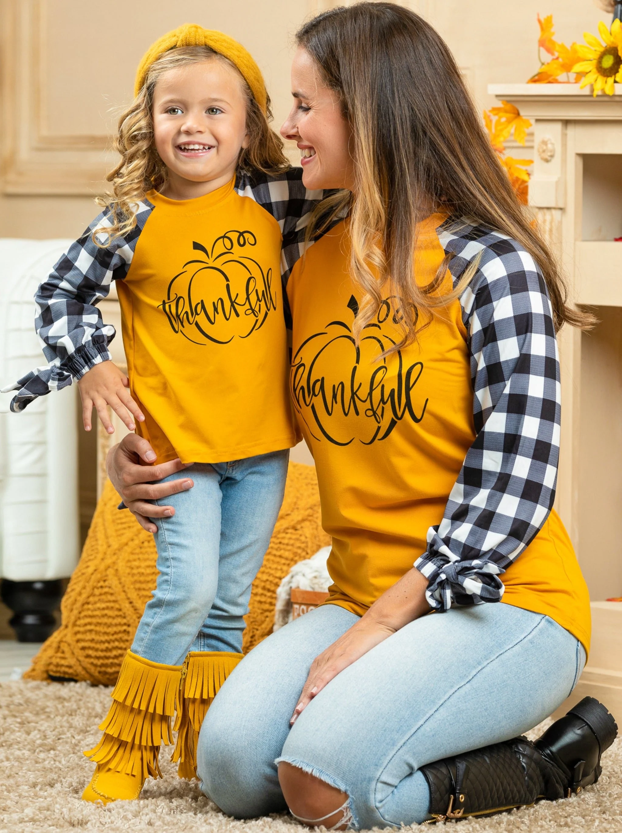 Mommy and Me Thankful Raglan Top - Image 2