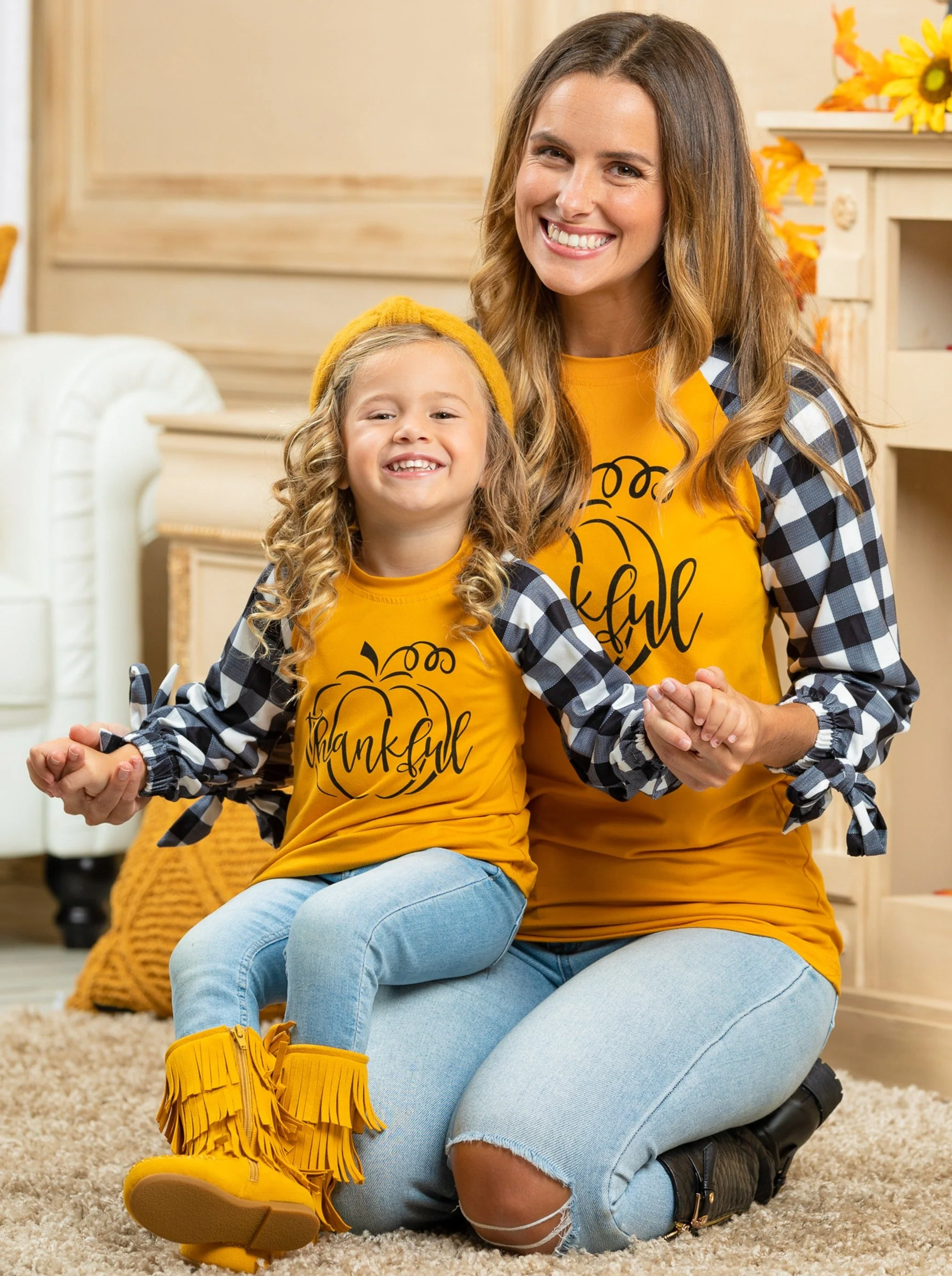 Mommy and Me Thankful Raglan Top - Image 4