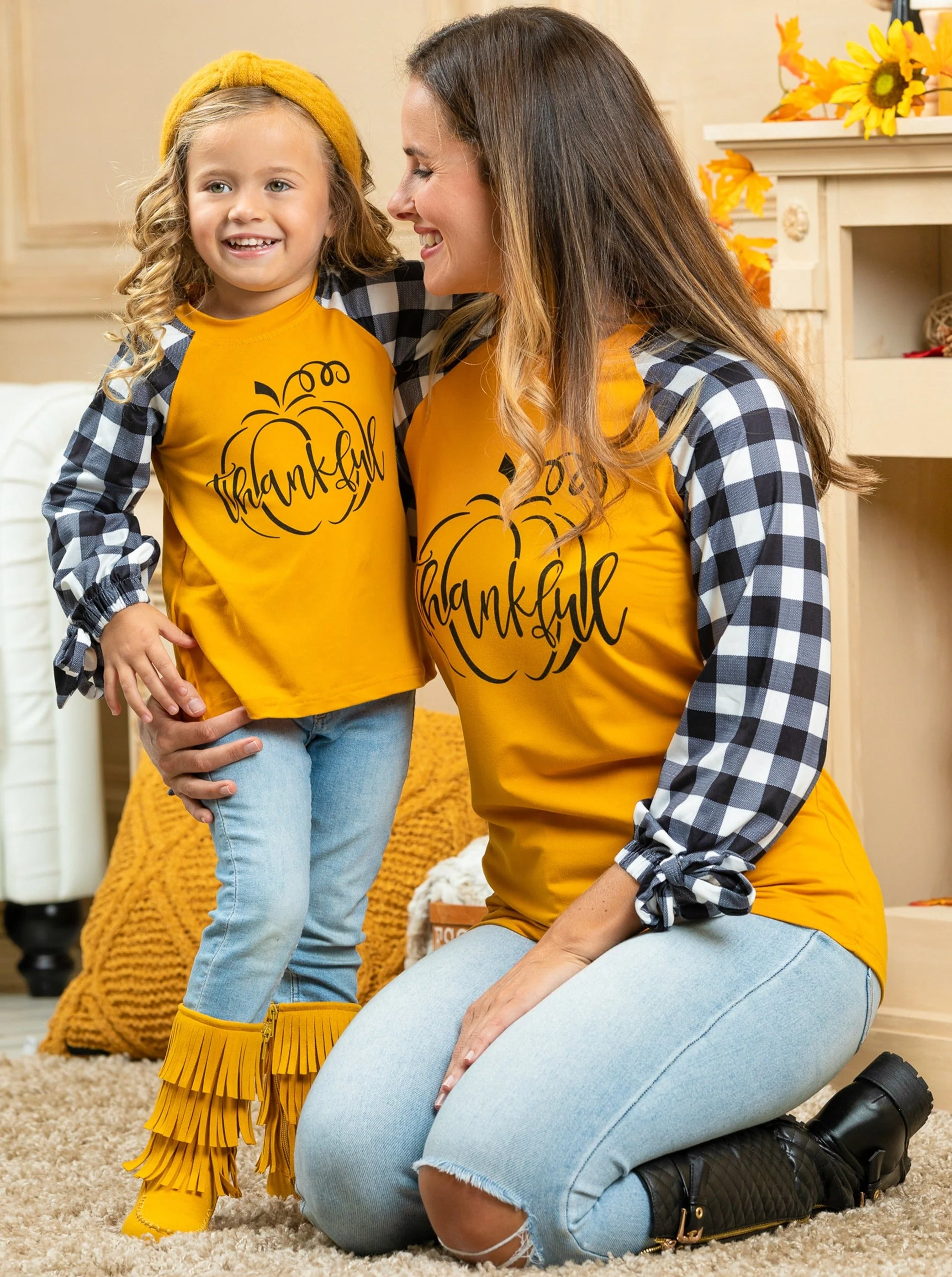 Mommy and Me Thankful Raglan Top - Image 6