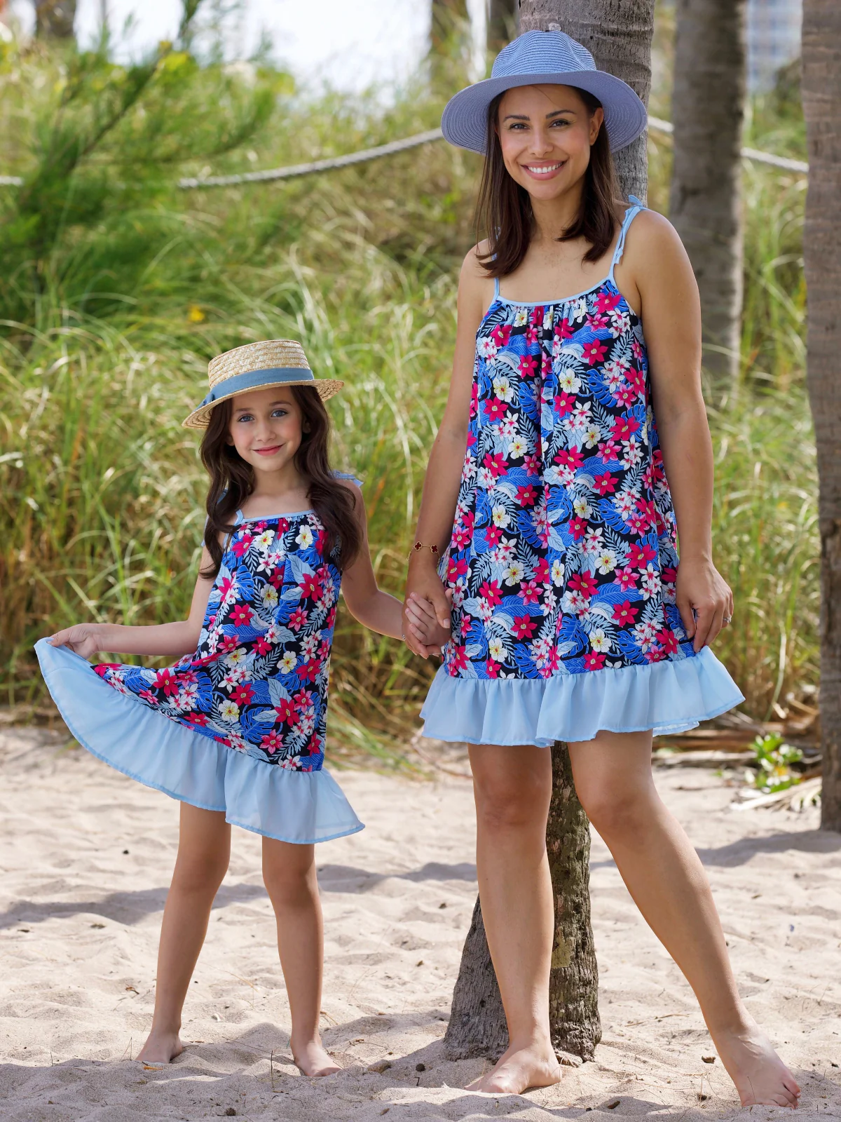 Mommy and Me Tropical Breeze Floral Ruffle Dress - Image 3