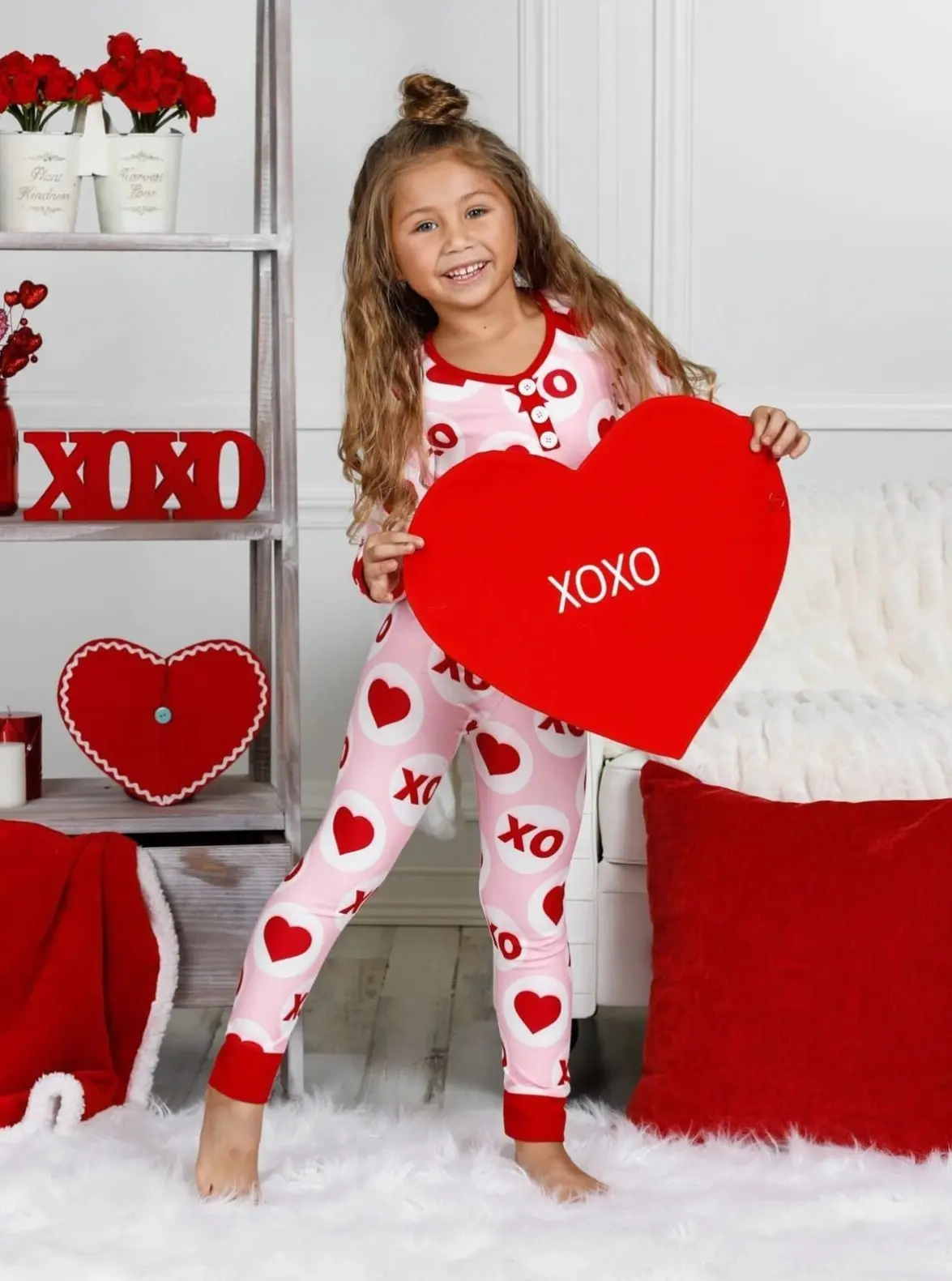 Mommy and Me Beating Hearts Pajama Set - Image 3