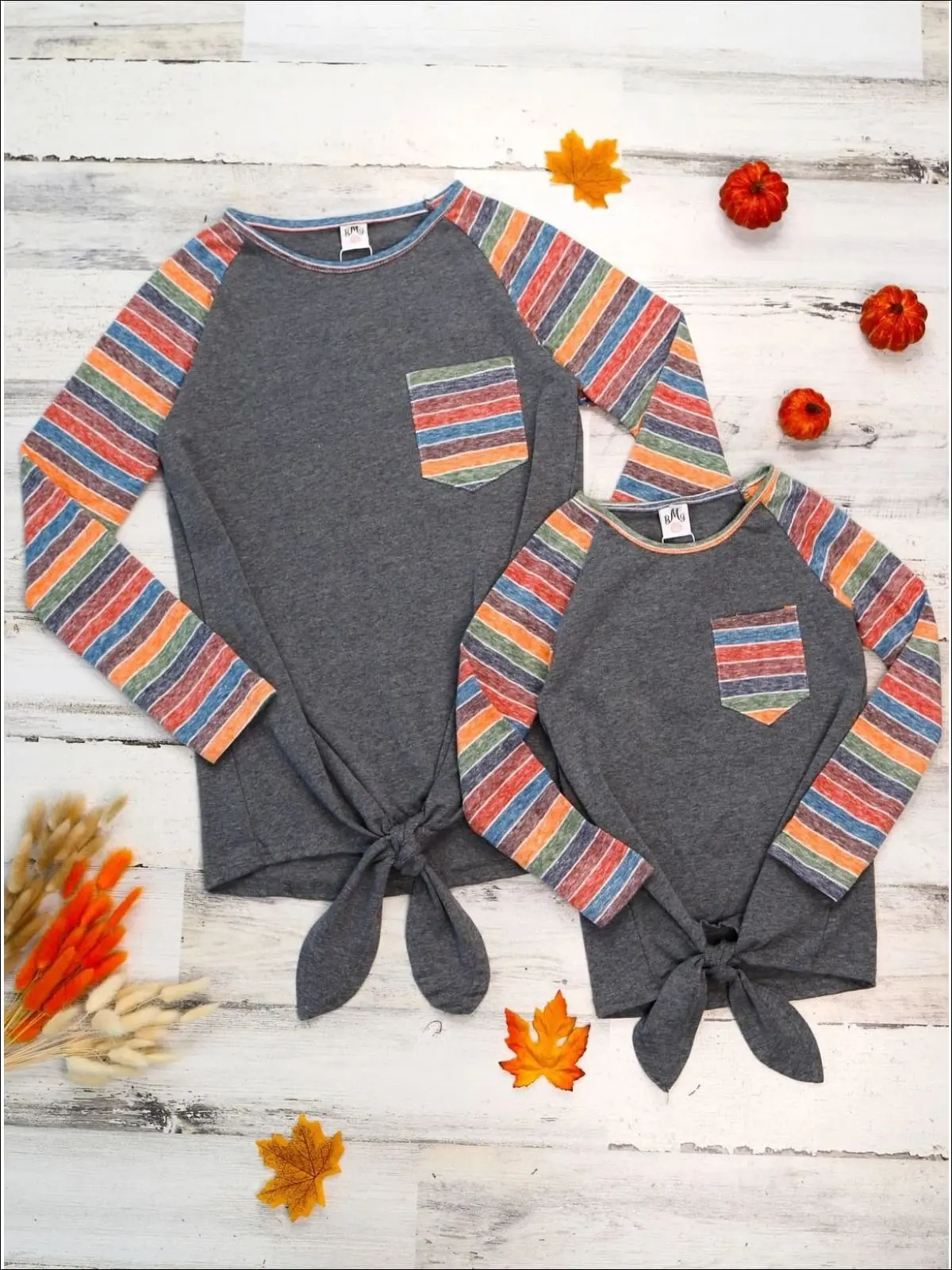 Mommy and Me Fun Times Raglan Knot Hem Top - Image 6