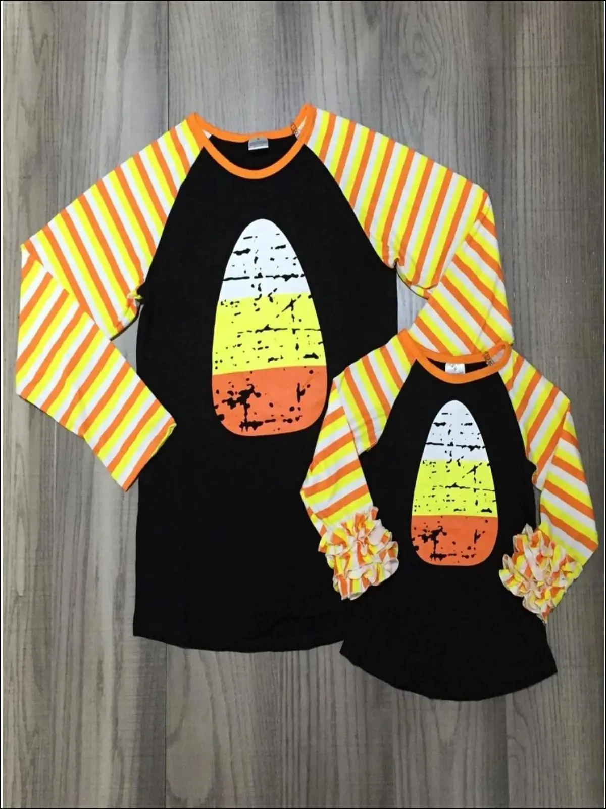 Mommy and Me Candy Corn Raglan Top - Image 5