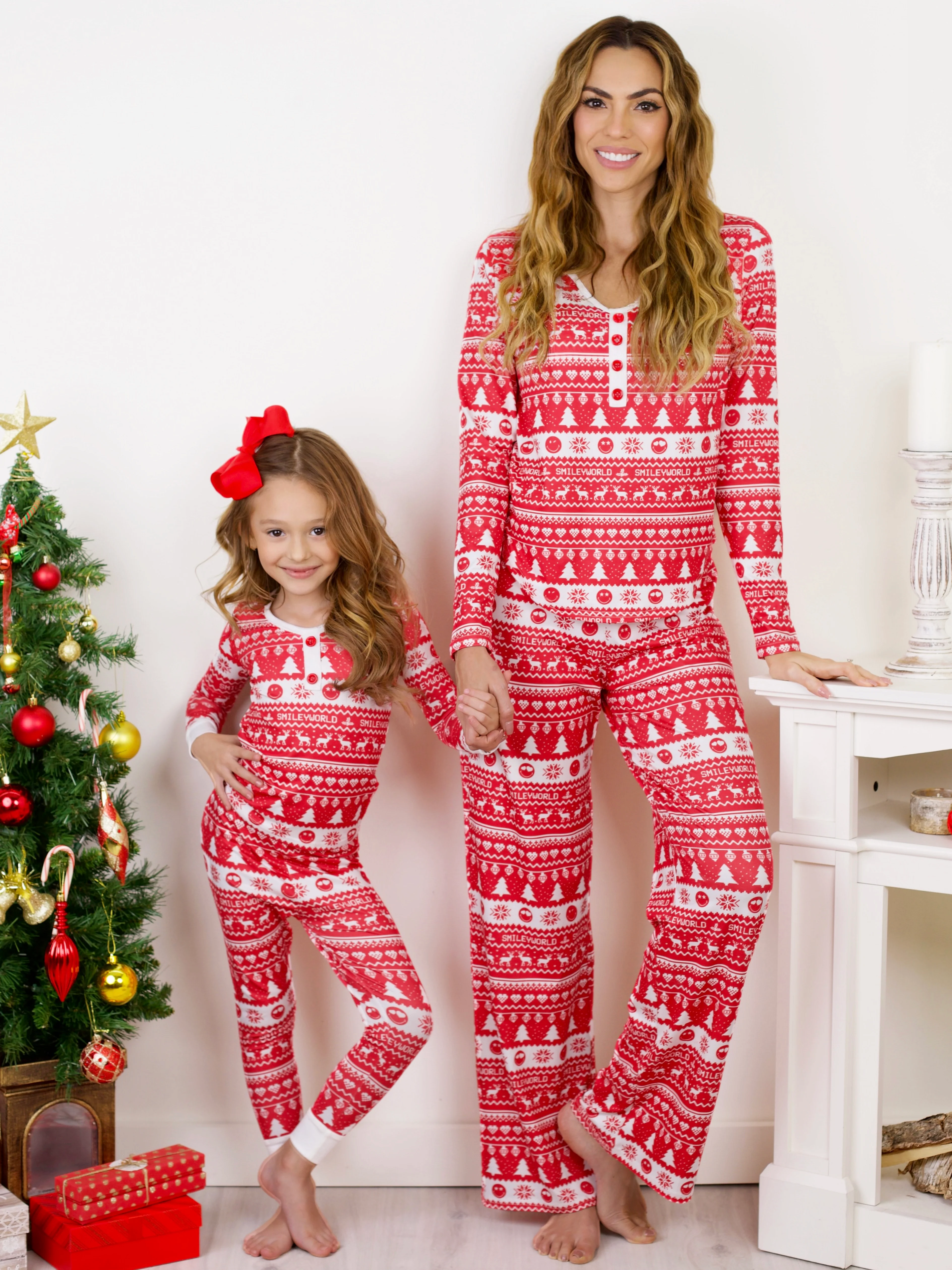 SmileyWorld Mommy and Me Christmas Traditions Pajama Set - Image 3