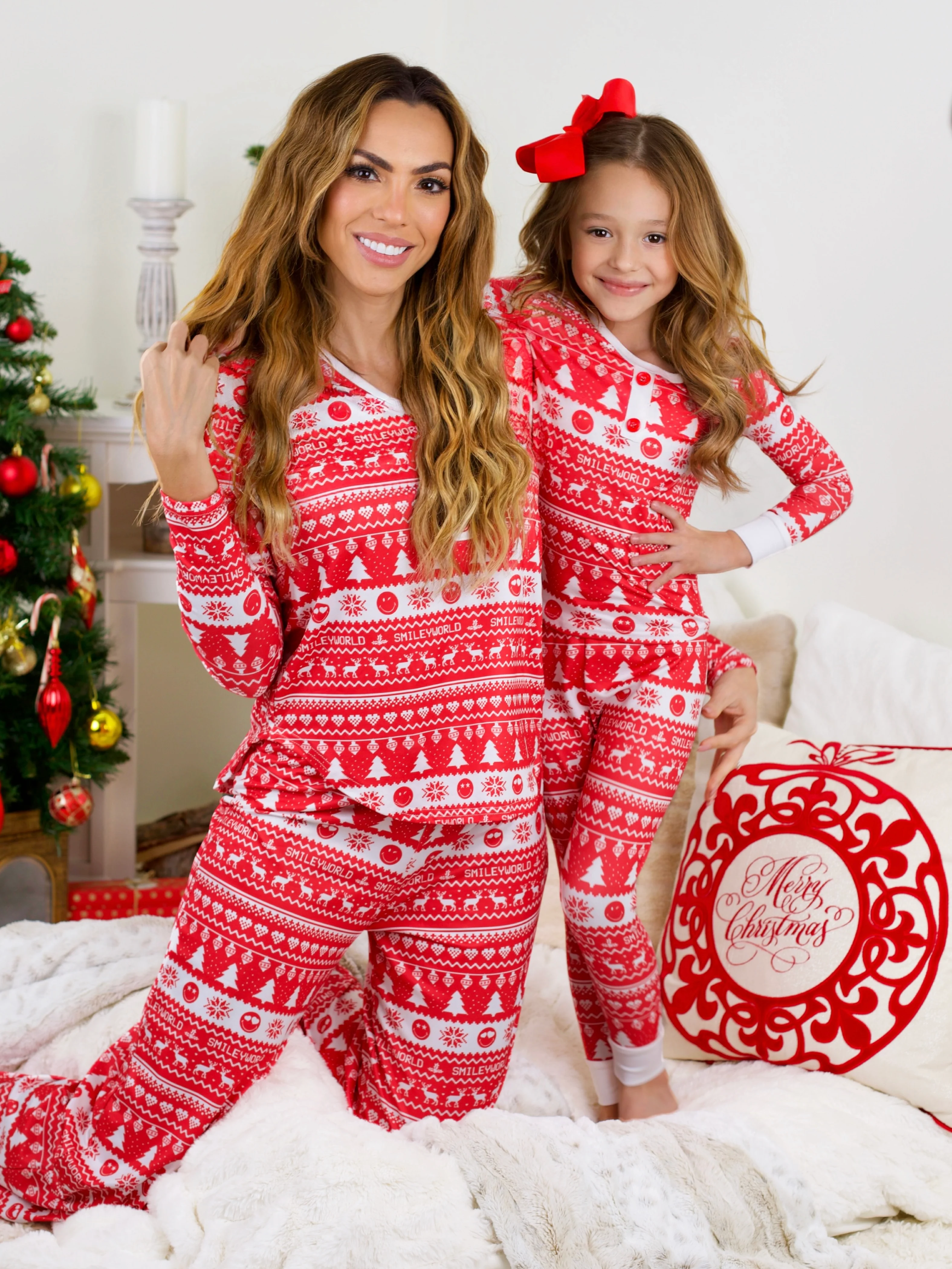 SmileyWorld Mommy and Me Christmas Traditions Pajama Set - Image 4