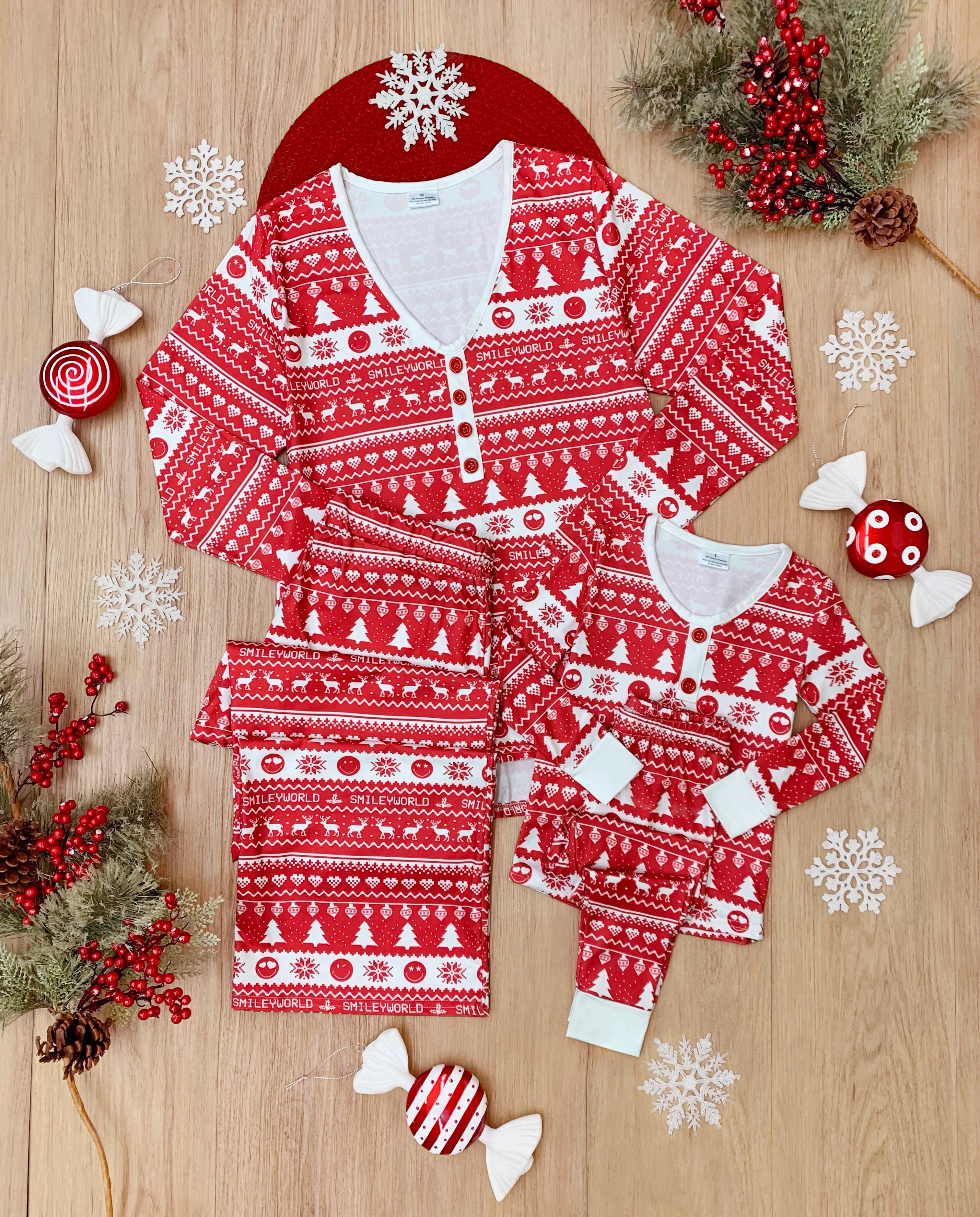 SmileyWorld Mommy and Me Christmas Traditions Pajama Set - Image 5