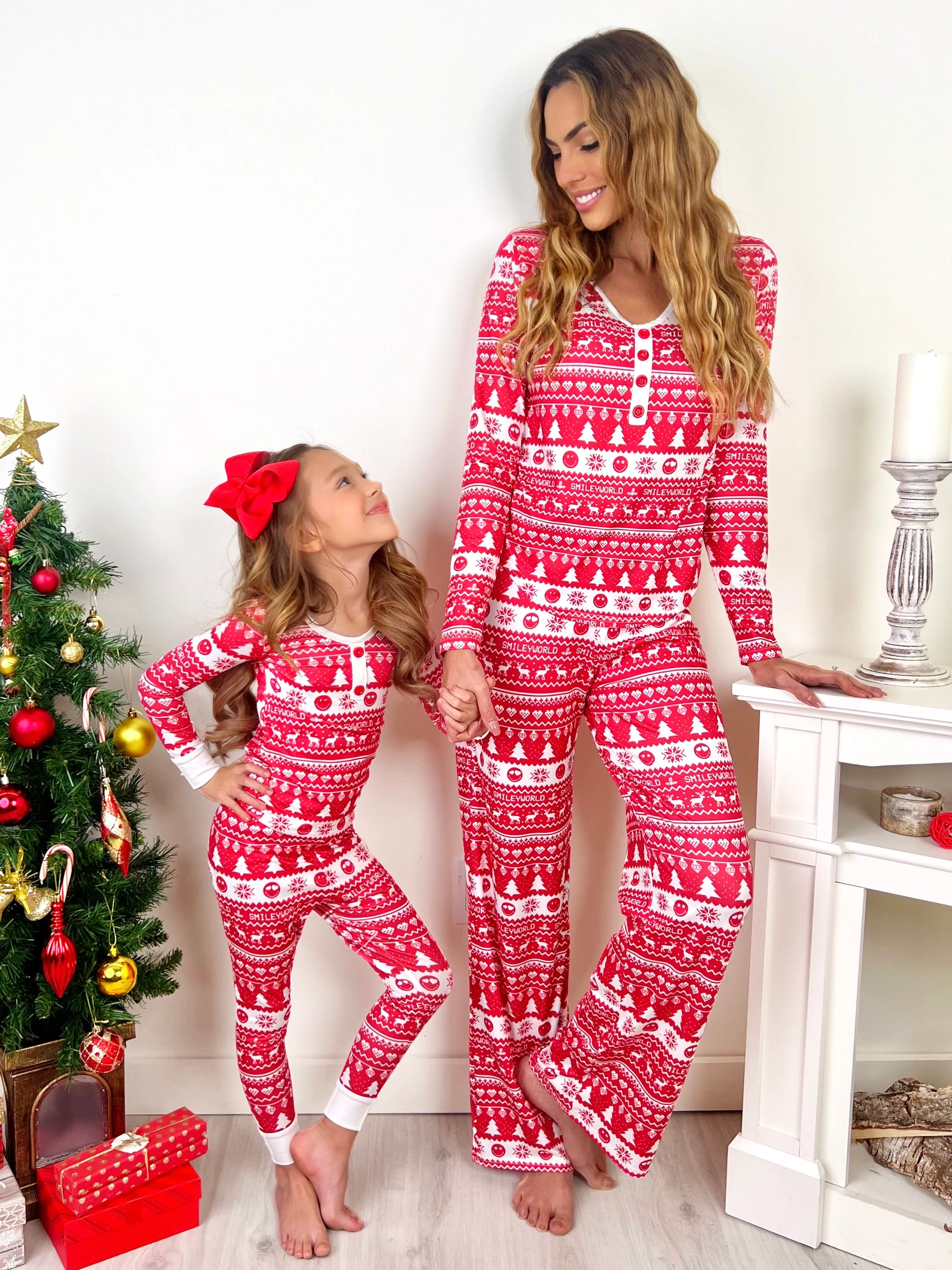 SmileyWorld Mommy and Me Christmas Traditions Pajama Set - Image 6