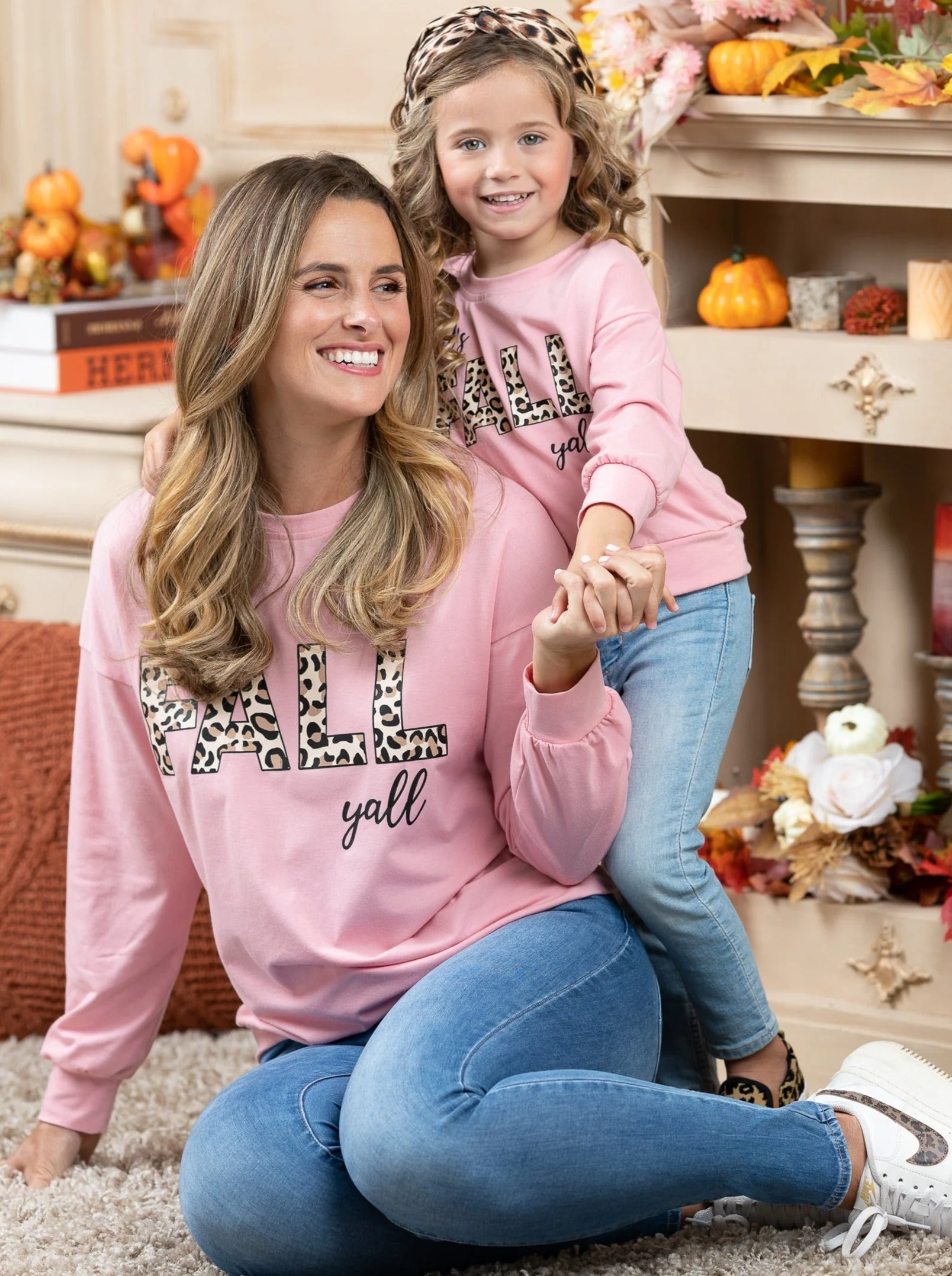Mommy and Me Fall Y'all Long Sleeve Top - Image 2