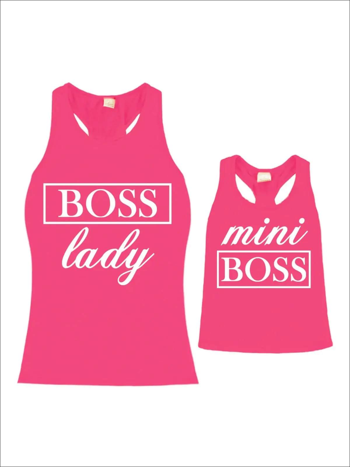 Mommy and Me Boss Besties Racerback Tank Top - Image 2