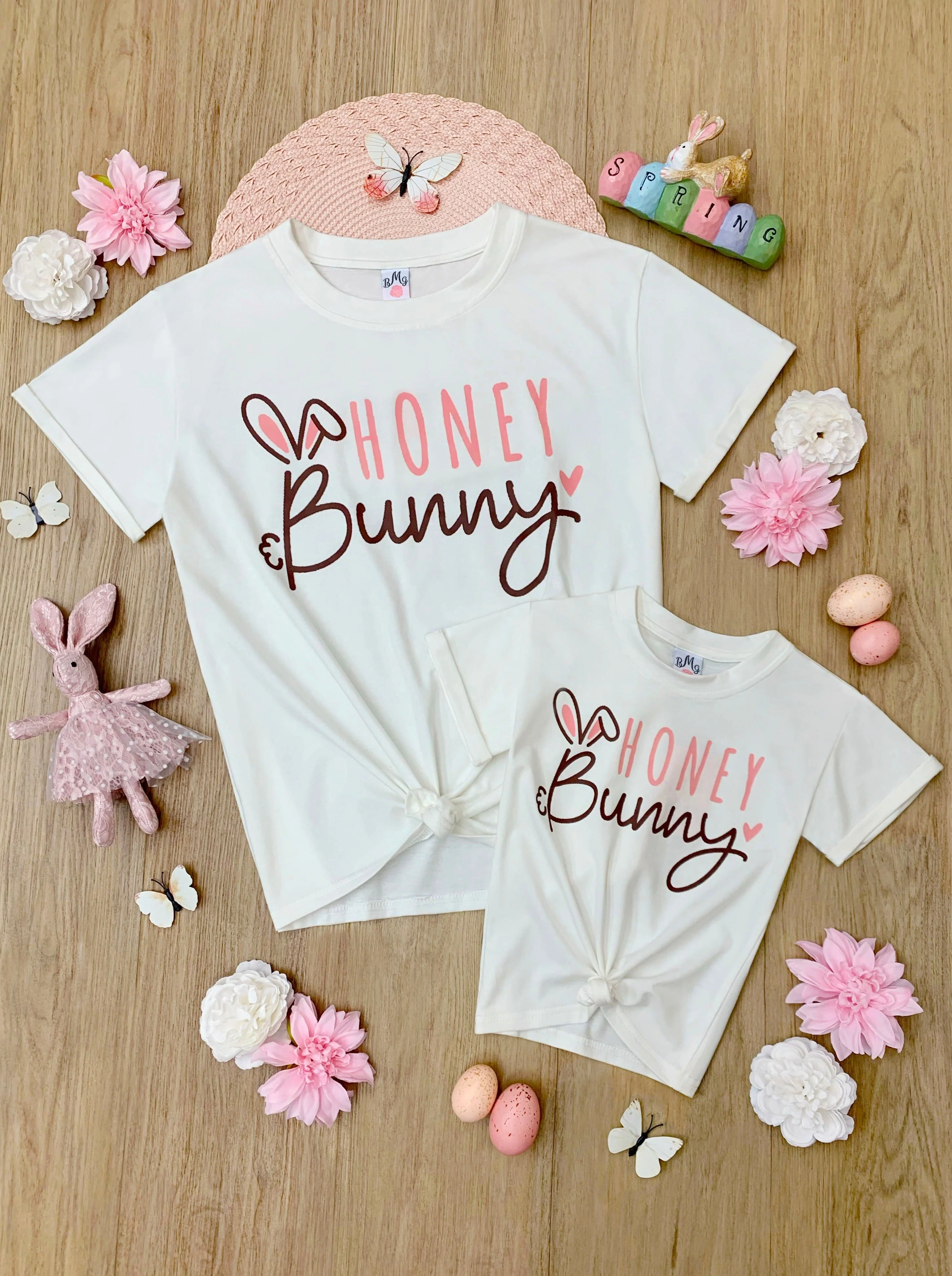 Mommy & Me Honey Bunny Easter Graphic Tee - Image 2