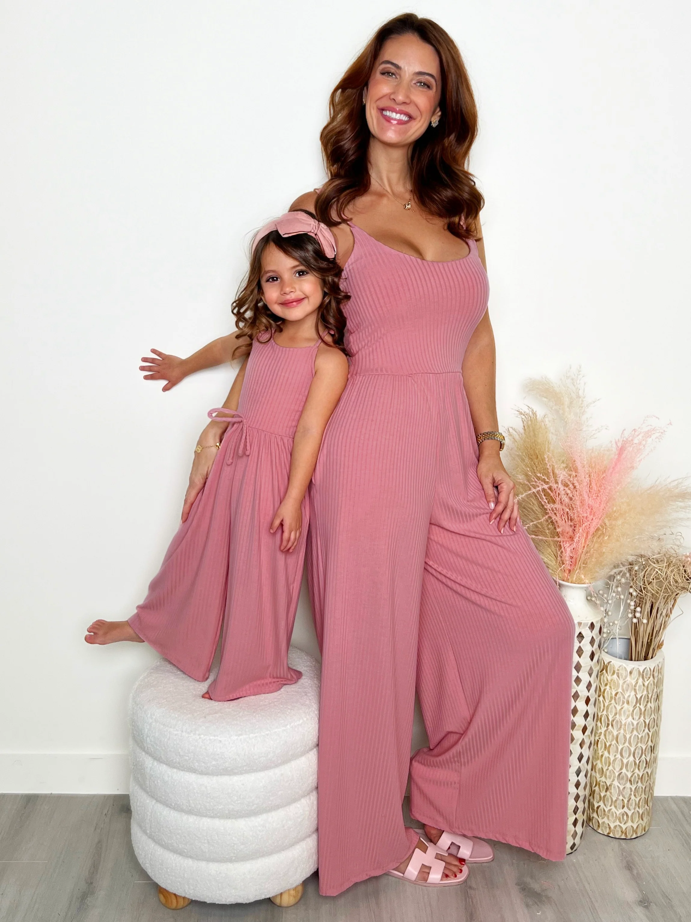 Mommy and Me Blushing Beauties Pink Jumpsuit - Image 2
