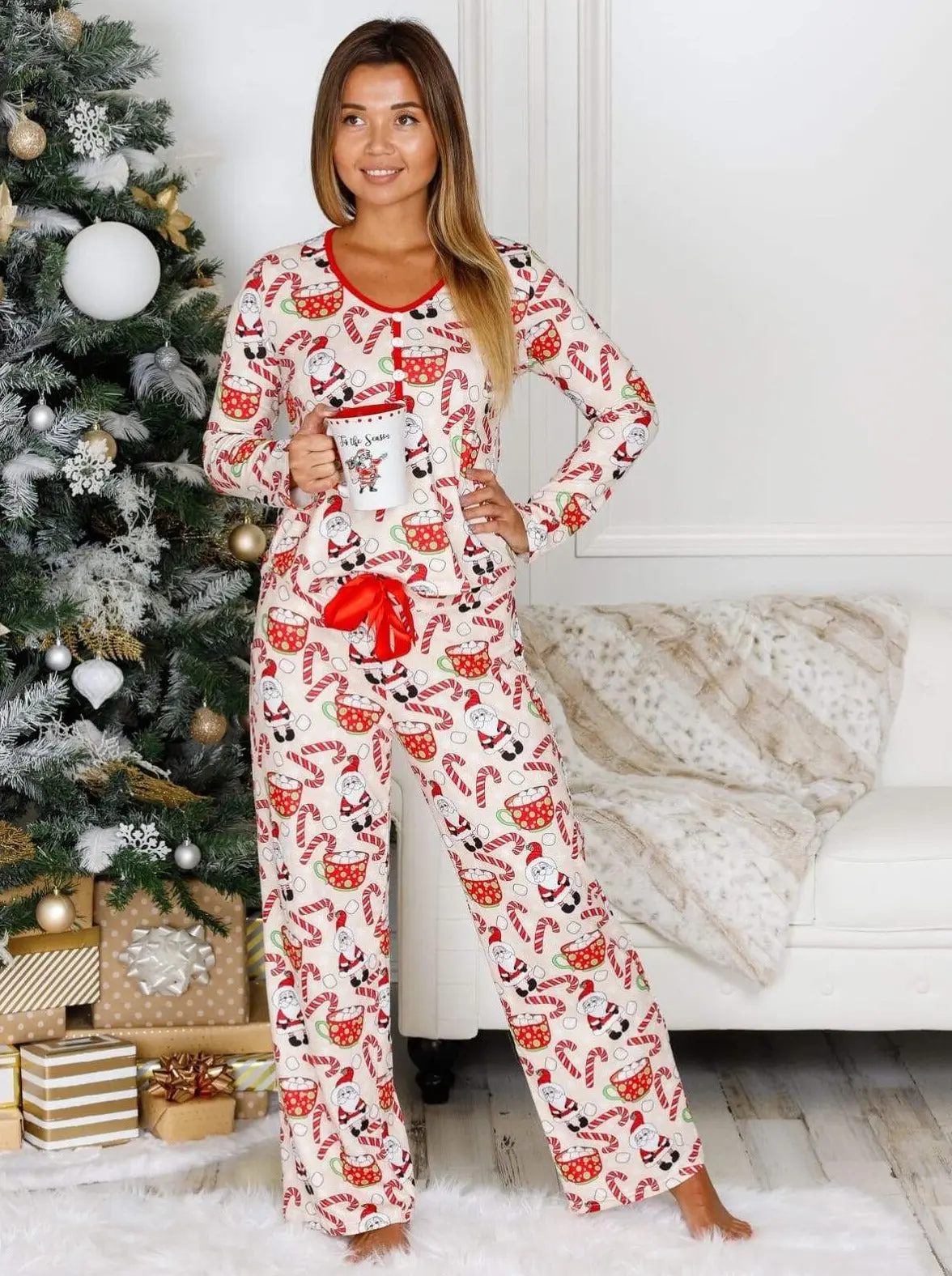 Mommy and Me Marshmallow Cocoa Pajama Set - Image 3