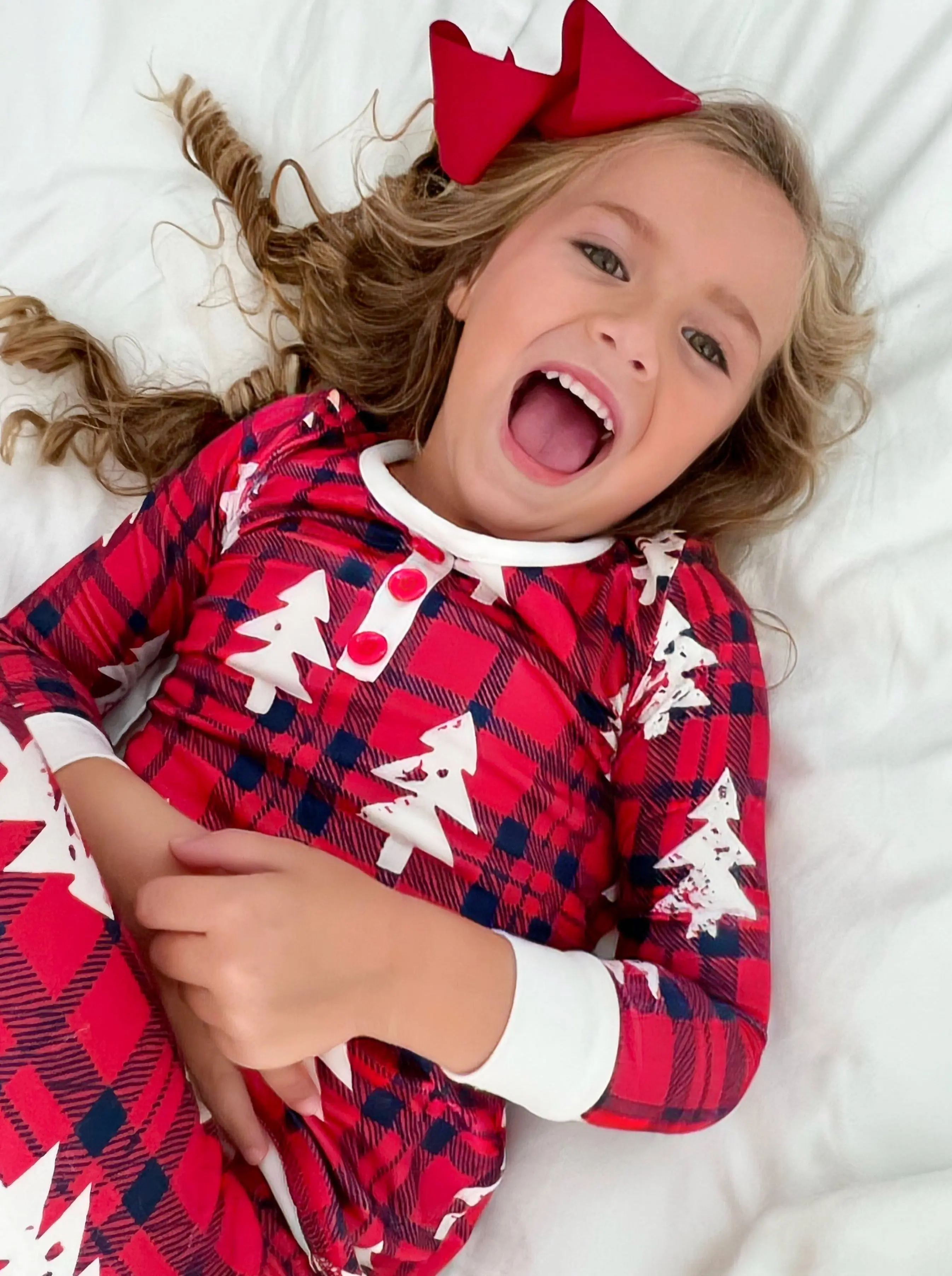 Mommy and Me Plaid Present Pajama Set - Image 4