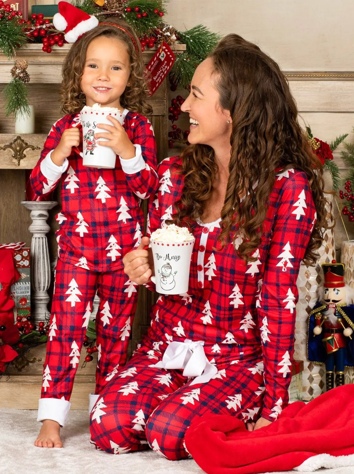 Mommy and Me Plaid Present Pajama Set - Image 6