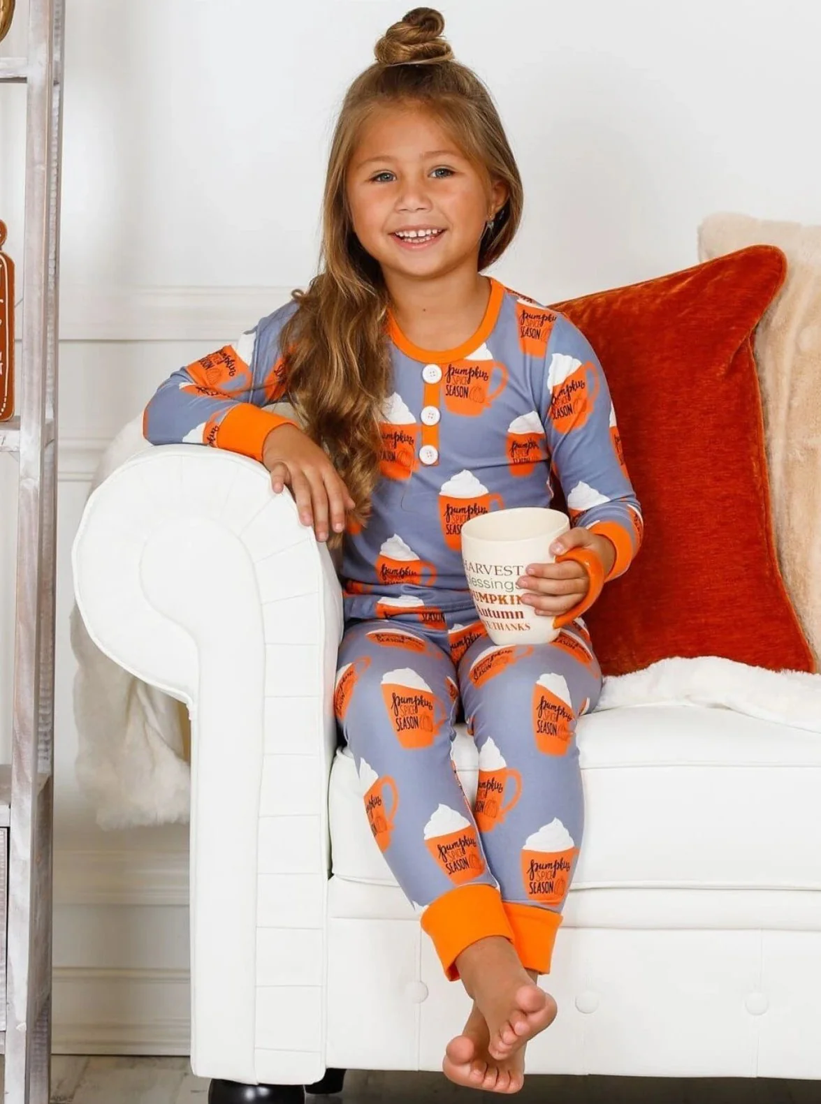 Mommy and Me Pumpkin Spice Season Pajama Set - Image 3