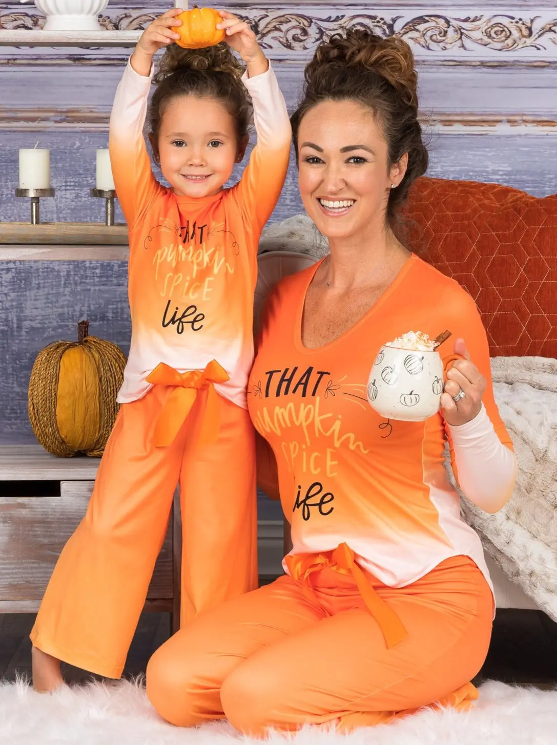 Mommy and Me That Pumpkin Spice Life Pajama Set - Image 2