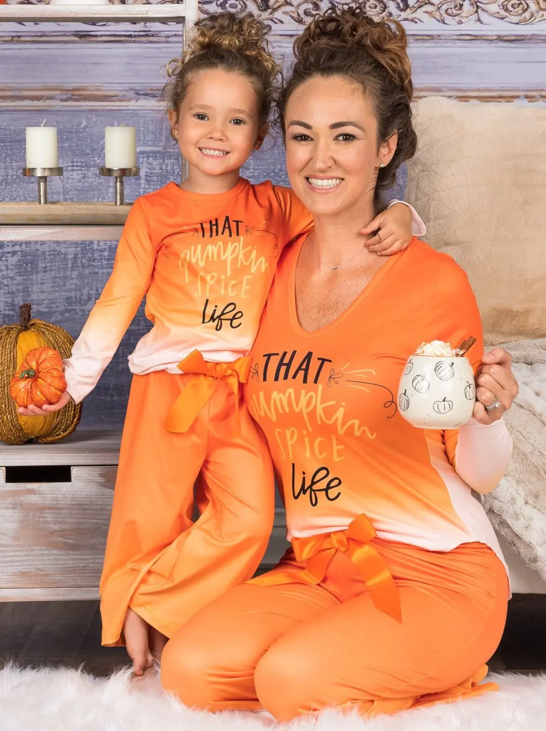 Mommy and Me That Pumpkin Spice Life Pajama Set - Image 3
