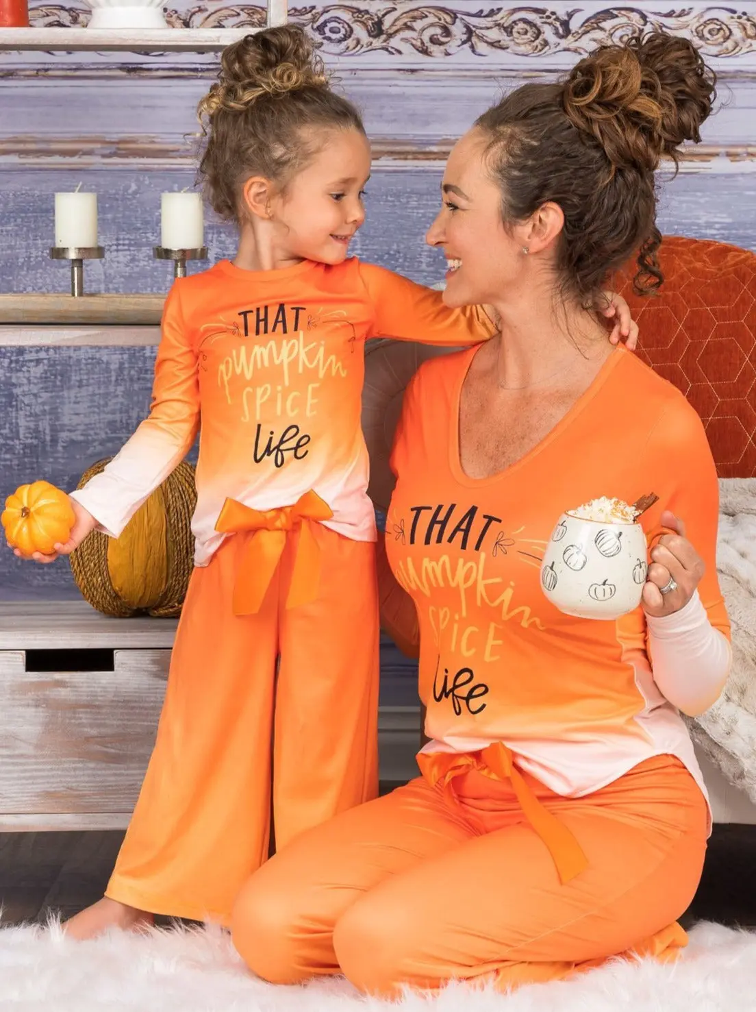 Mommy and Me That Pumpkin Spice Life Pajama Set - Image 4