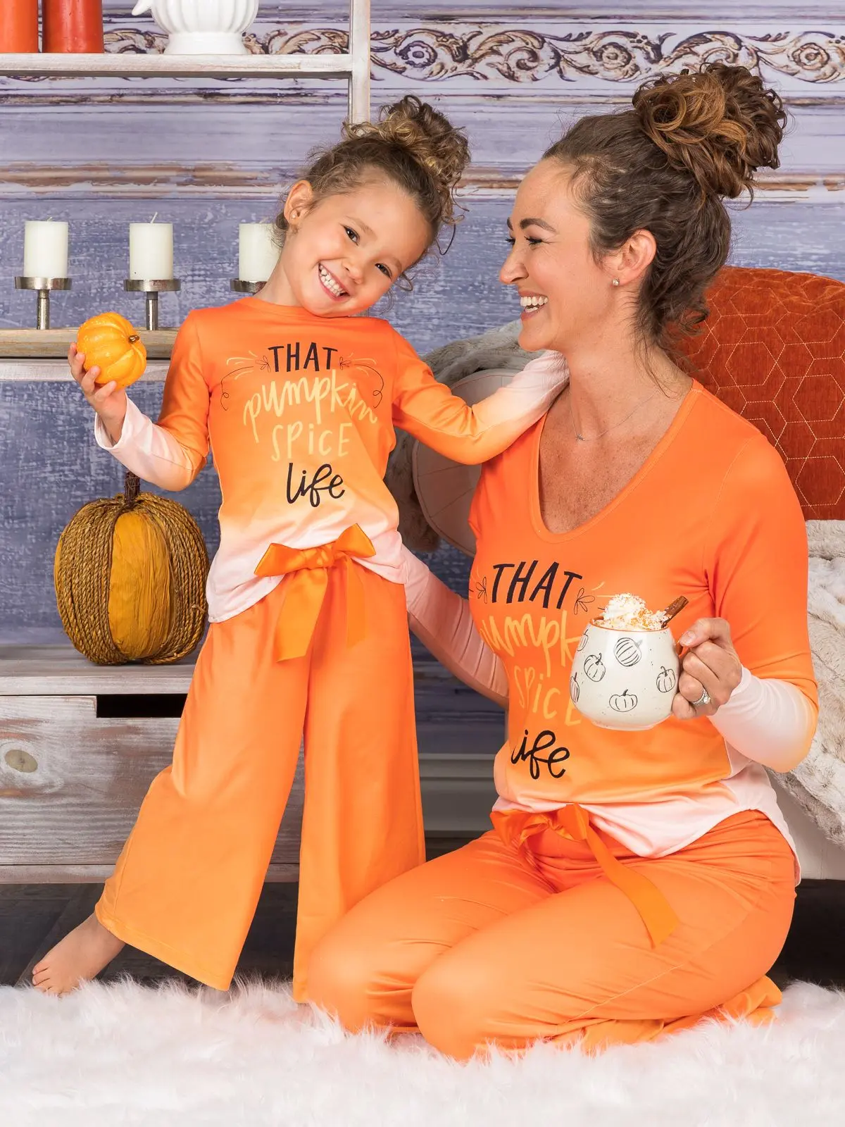 Mommy and Me That Pumpkin Spice Life Pajama Set - Image 5