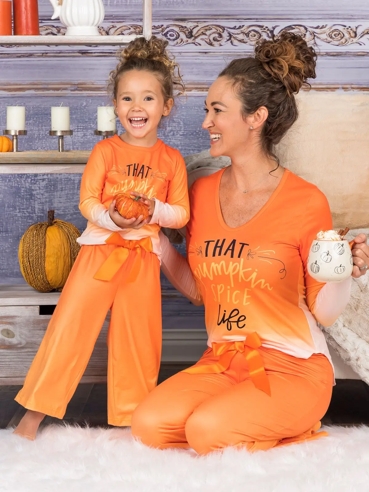 Mommy and Me That Pumpkin Spice Life Pajama Set - Image 6