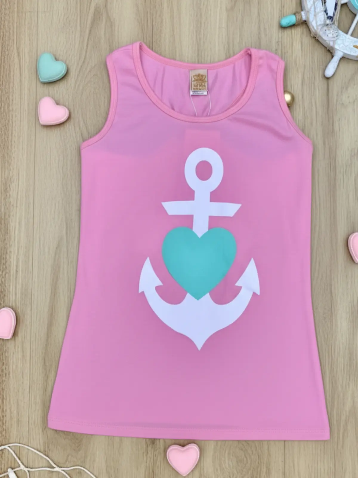 Mommy and Me Back Bow Anchor and Heart Tank - Image 3