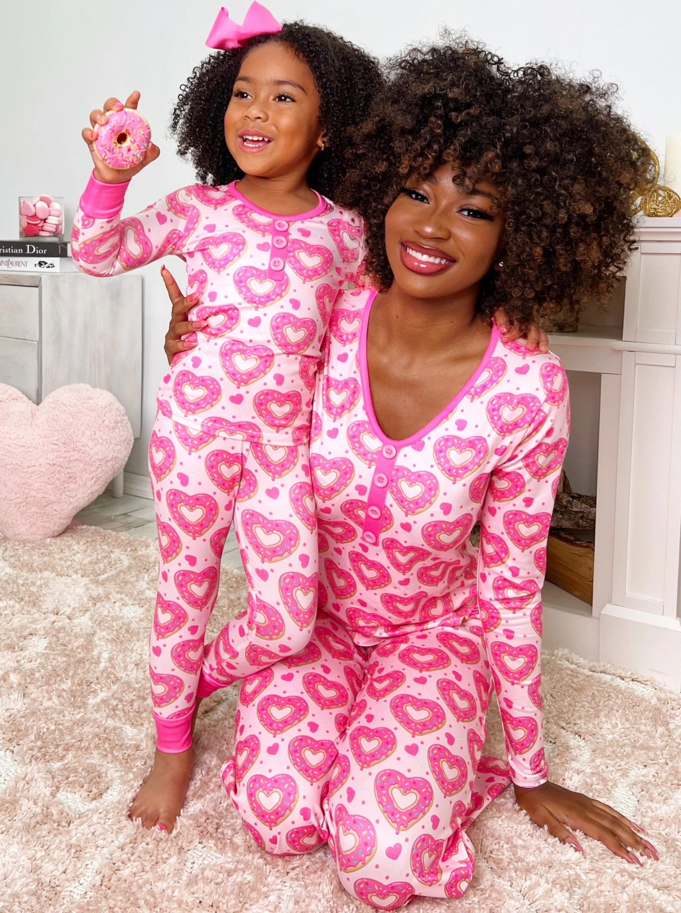 Mommy and Me Heart Donut Pajama Set - Image 2