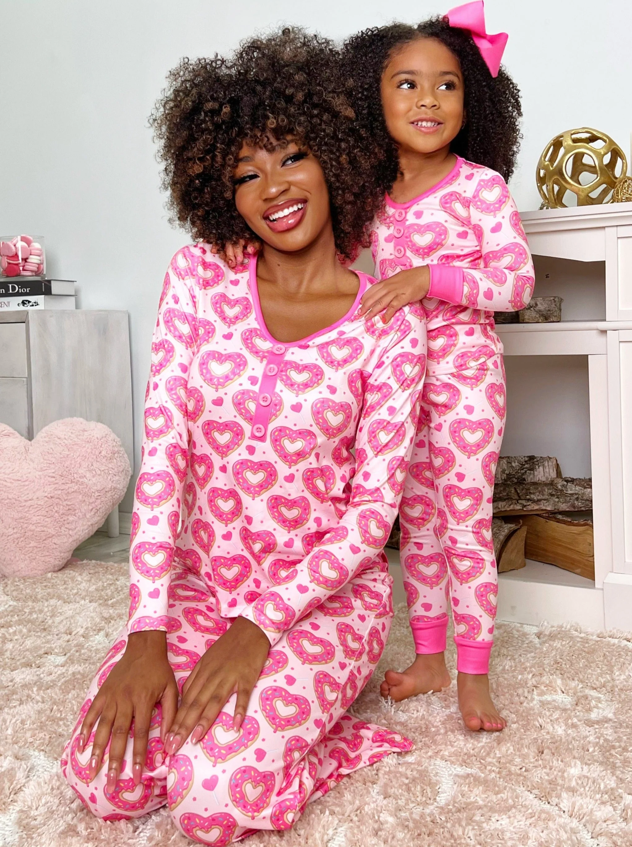 Mommy and Me Heart Donut Pajama Set - Image 4