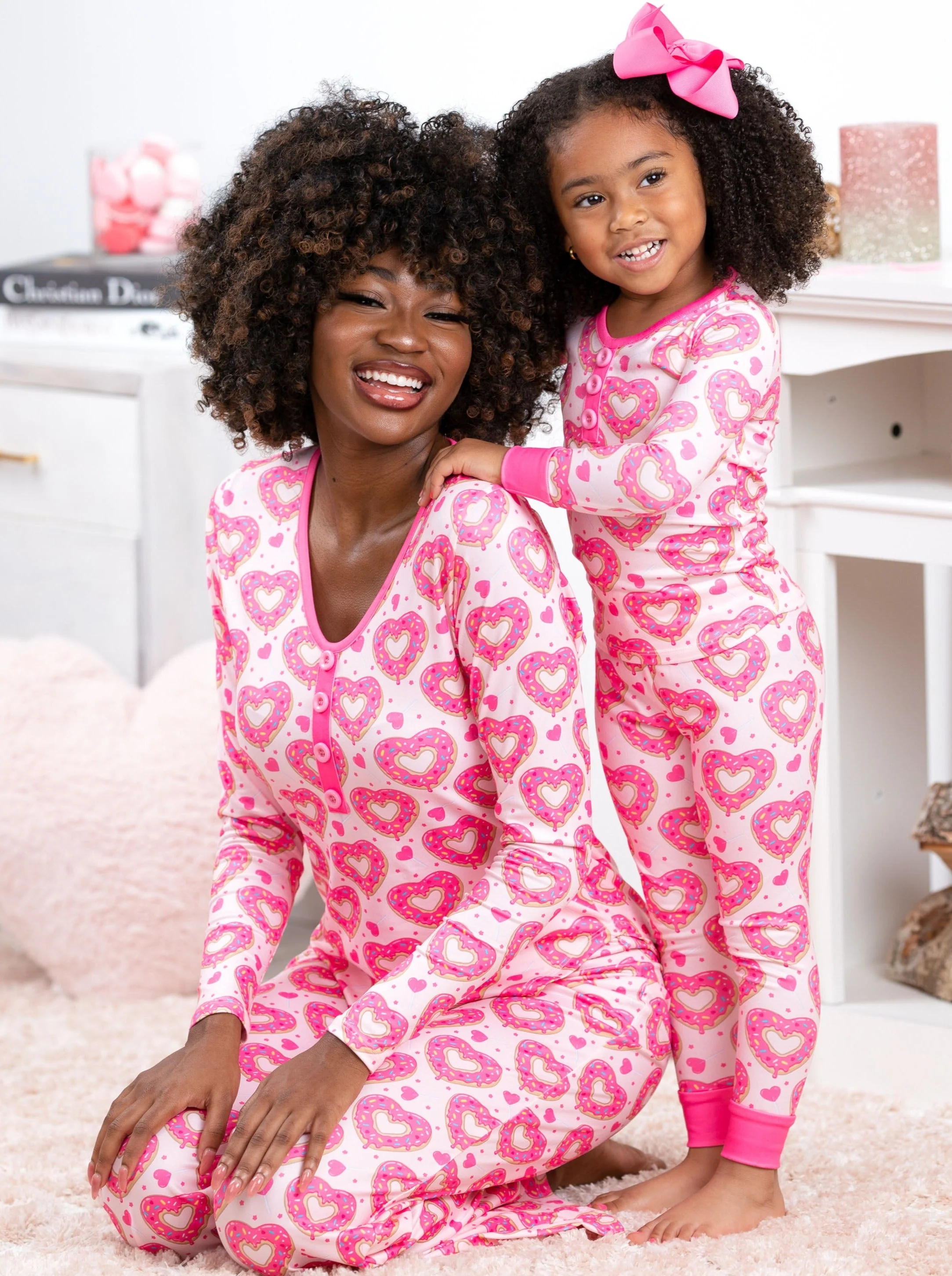 Mommy and Me Heart Donut Pajama Set - Image 5
