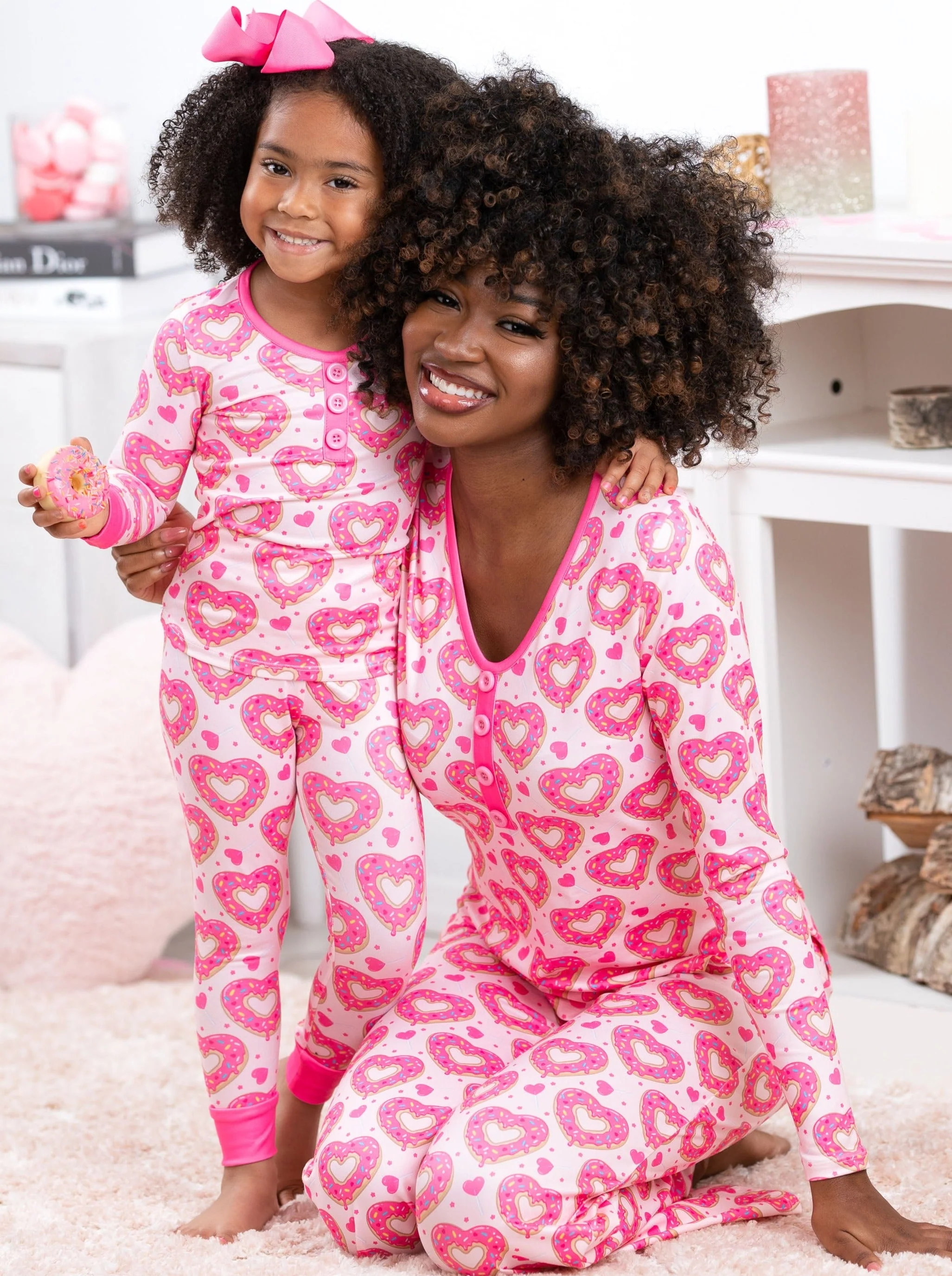 Mommy and Me Heart Donut Pajama Set - Image 6