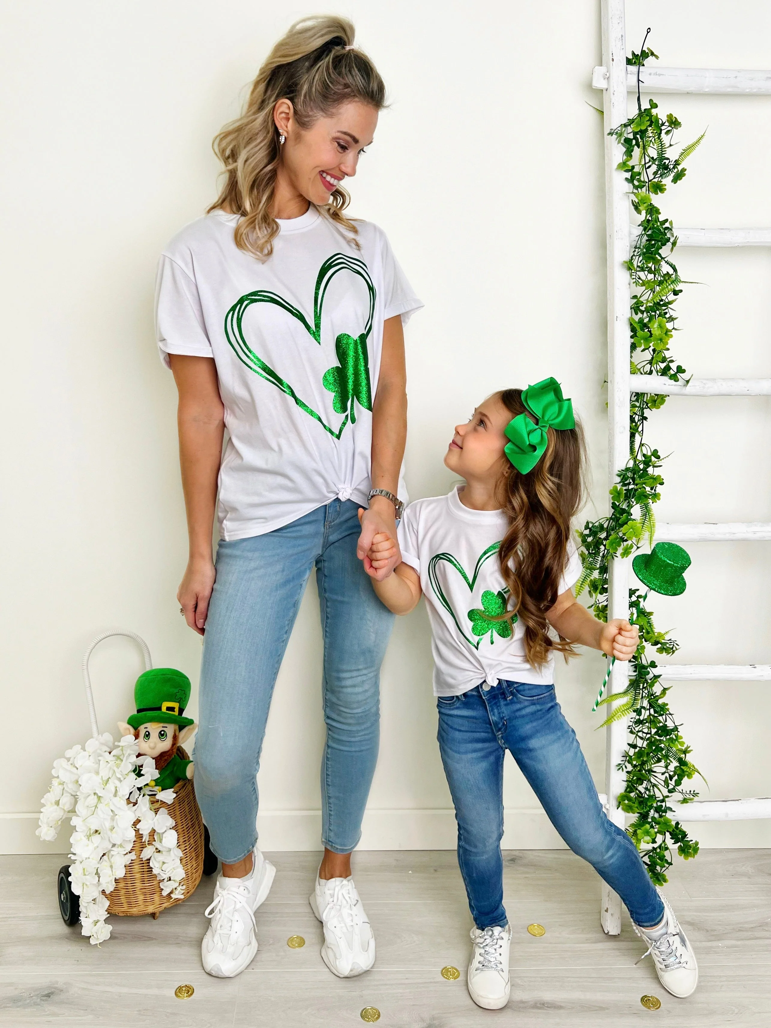 Mommy and Me Twin Hearts St. Paddy's Day Top - Image 2