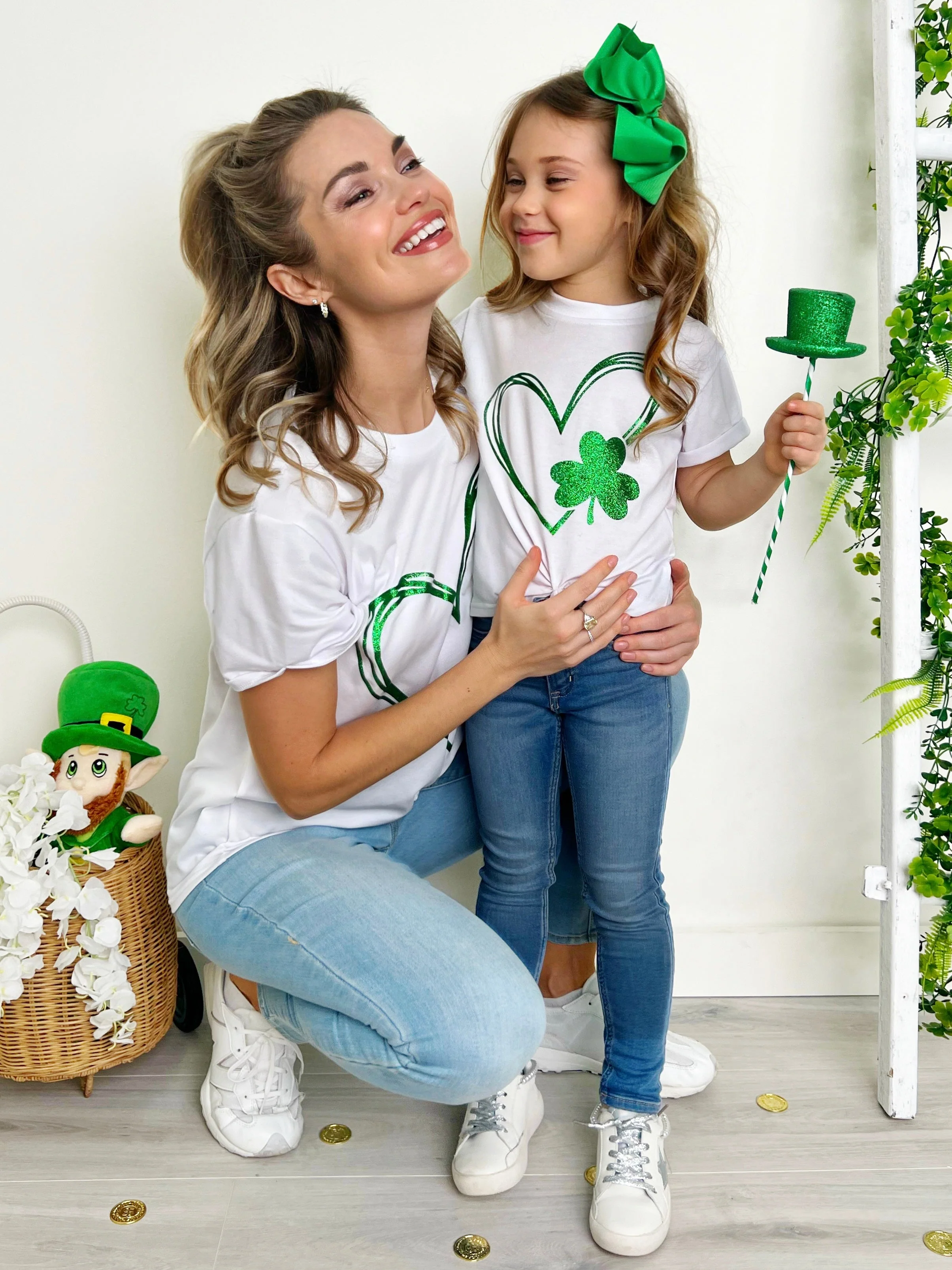 Mommy and Me Twin Hearts St. Paddy's Day Top - Image 3