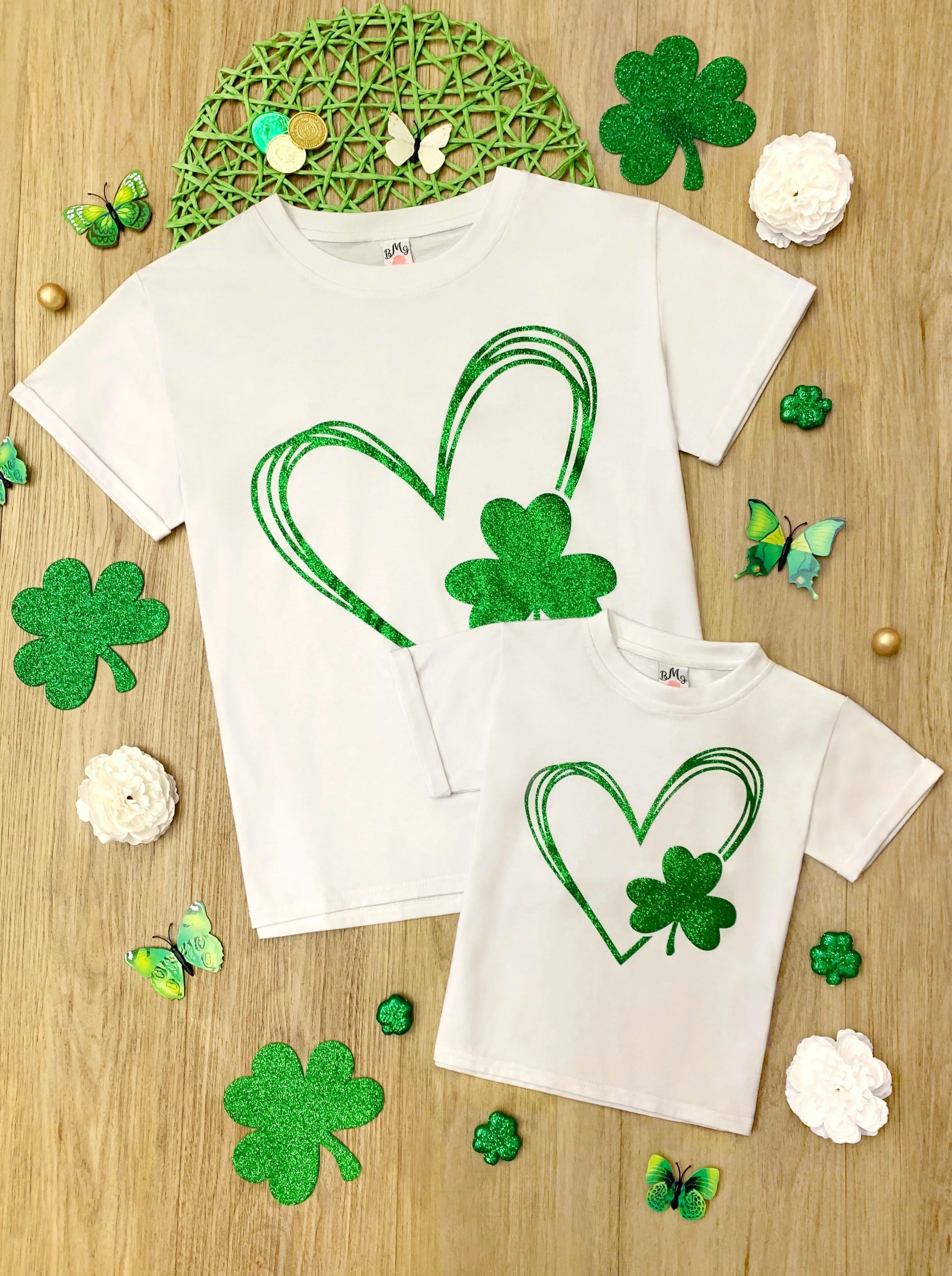 Mommy and Me Twin Hearts St. Paddy's Day Top - Image 4
