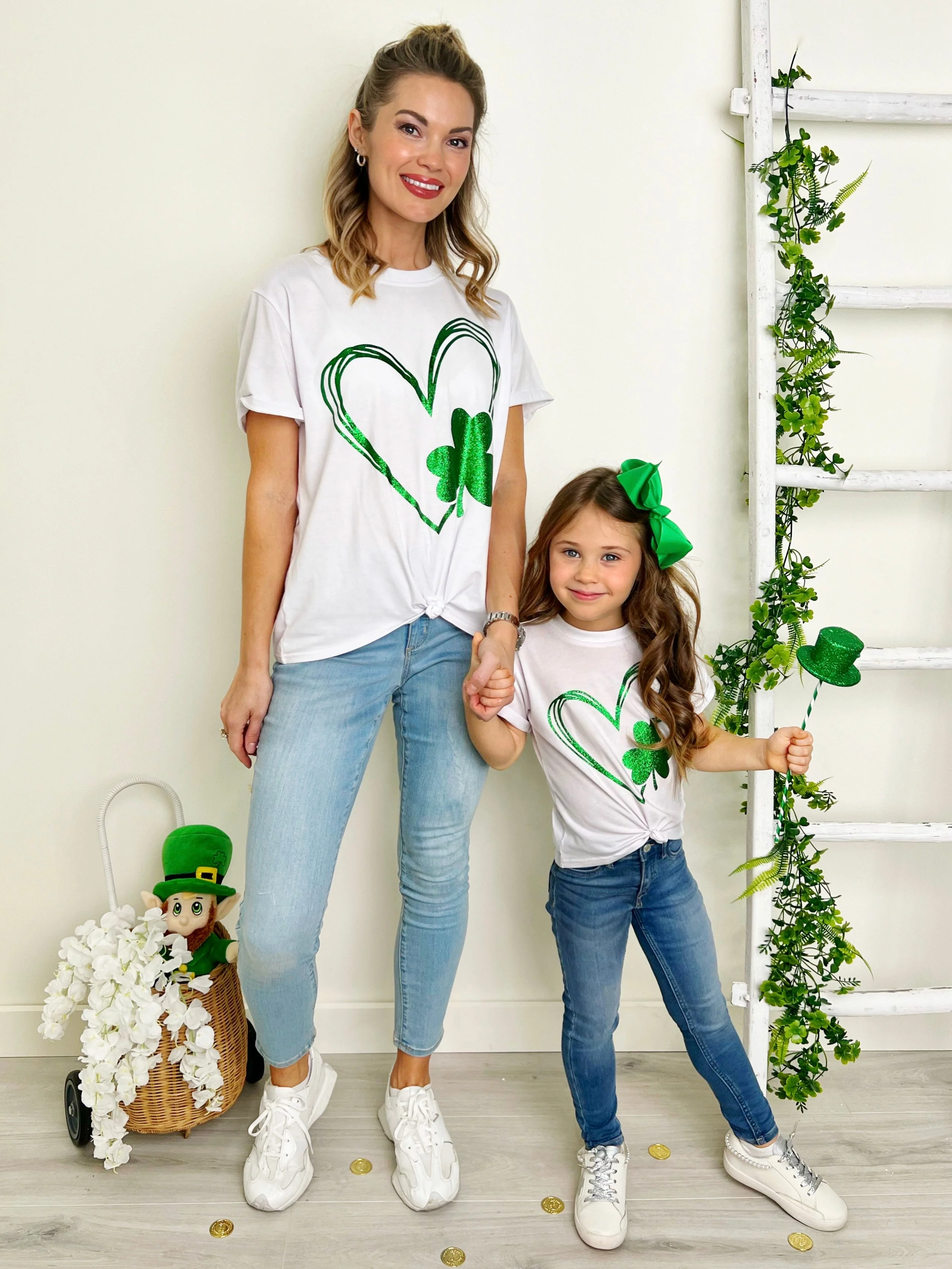 Mommy and Me Twin Hearts St. Paddy's Day Top - Image 5