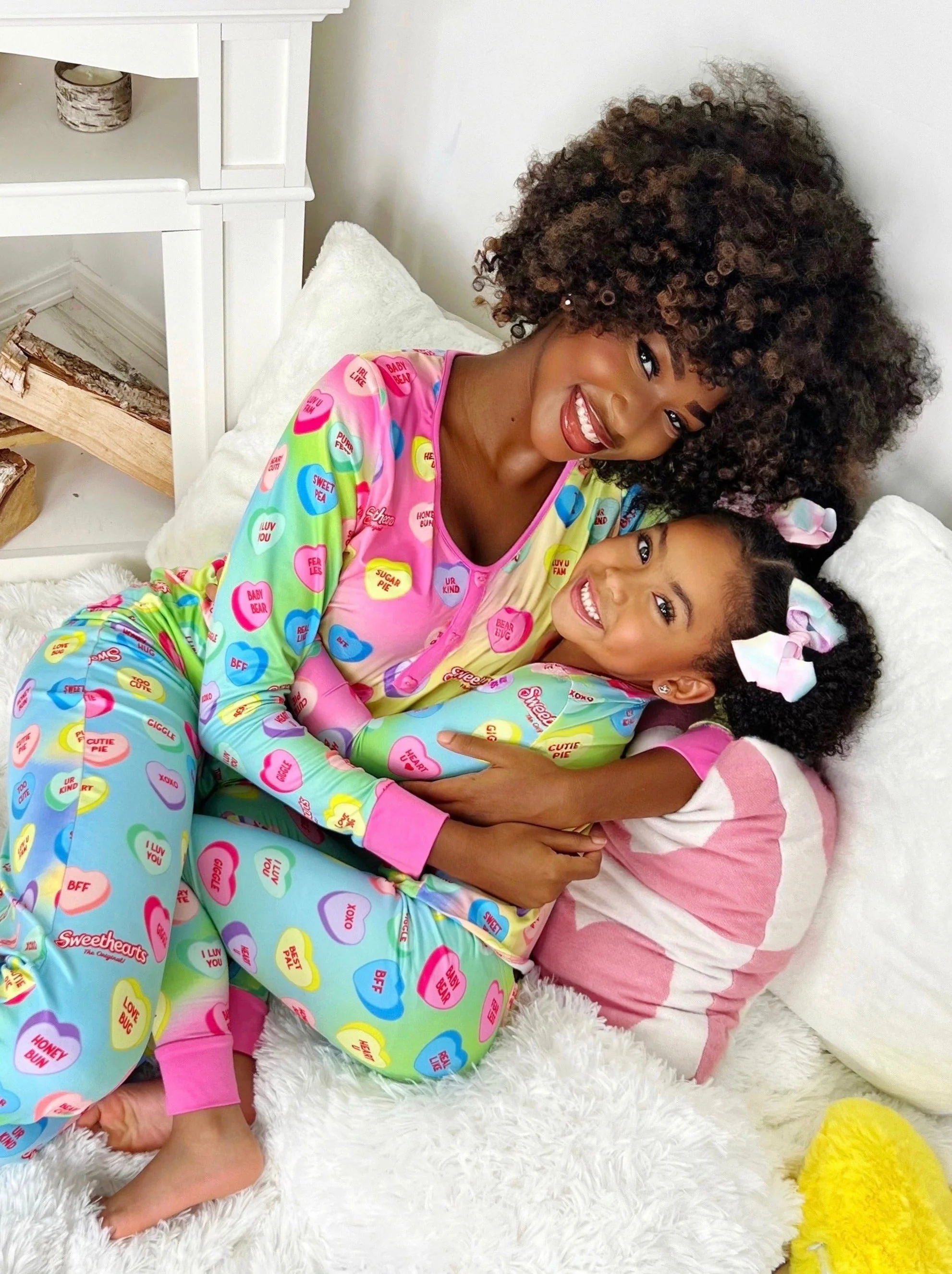 Sweethearts x Mia Belle Mommy and Me YOU+ME Pastel Pajamas - Image 5