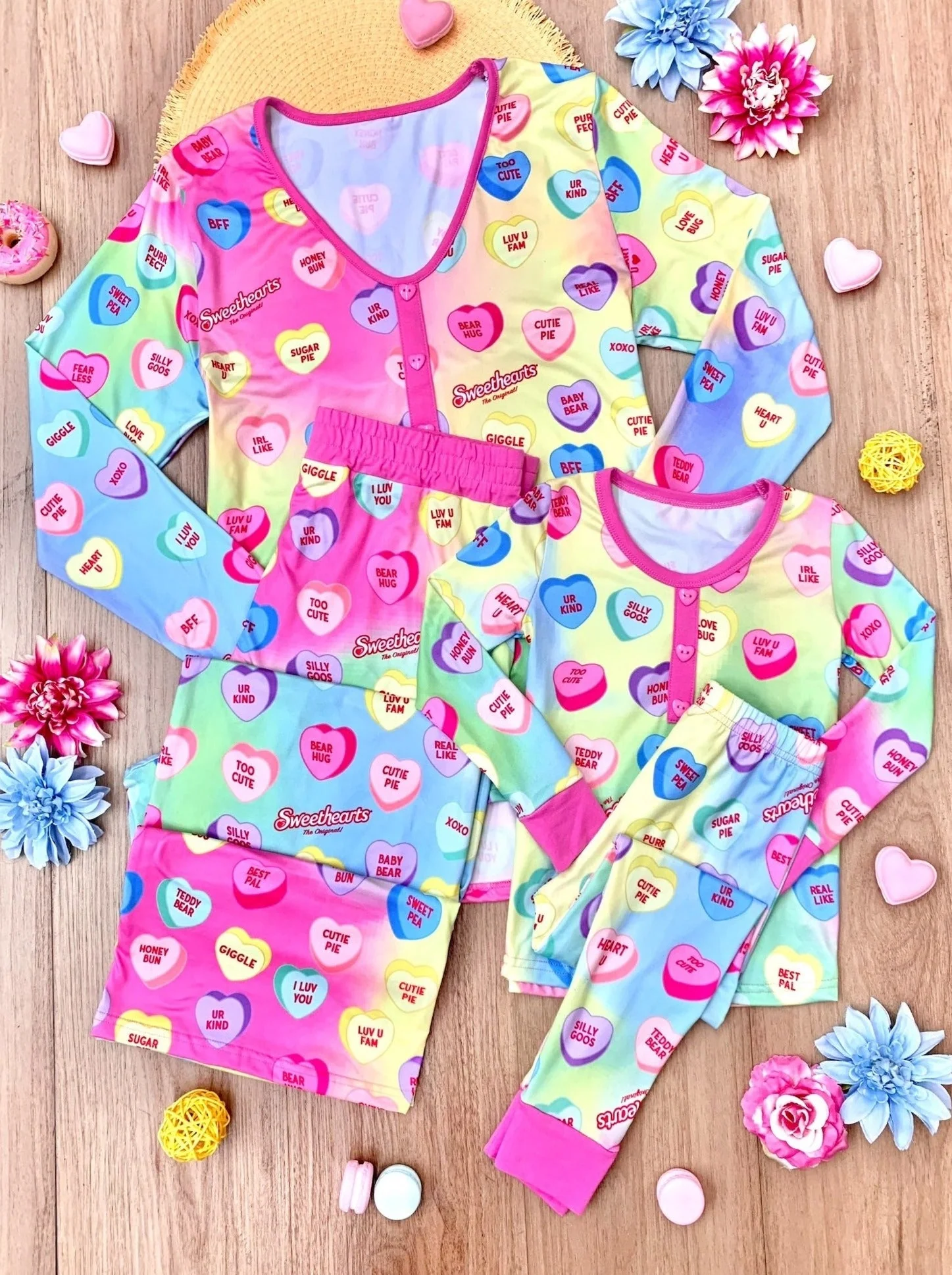 Sweethearts x Mia Belle Mommy and Me YOU+ME Pastel Pajamas - Image 6