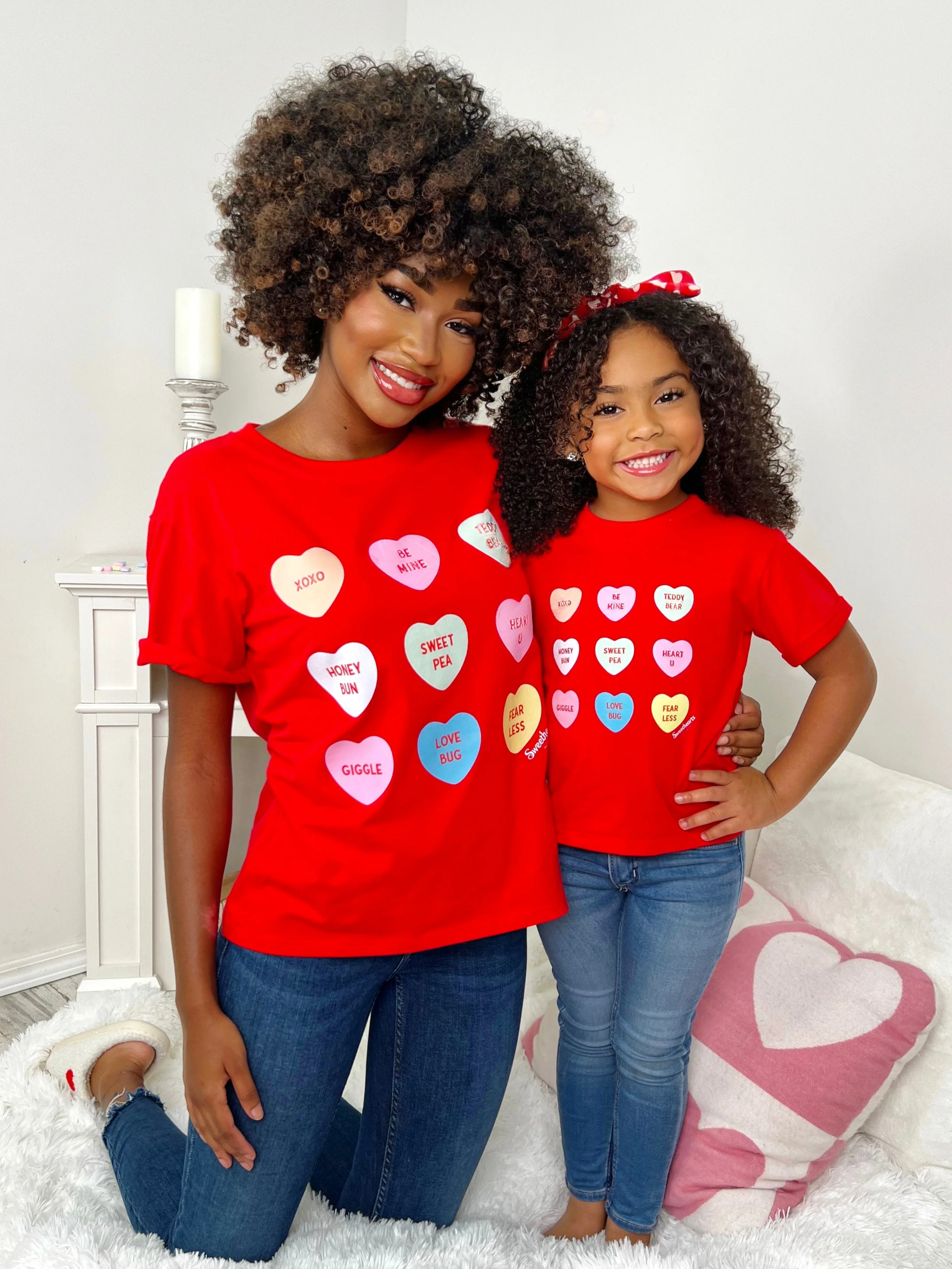 Sweethearts Mommy & Me Classic Candy Heart Graphic T-Shirt - Image 2