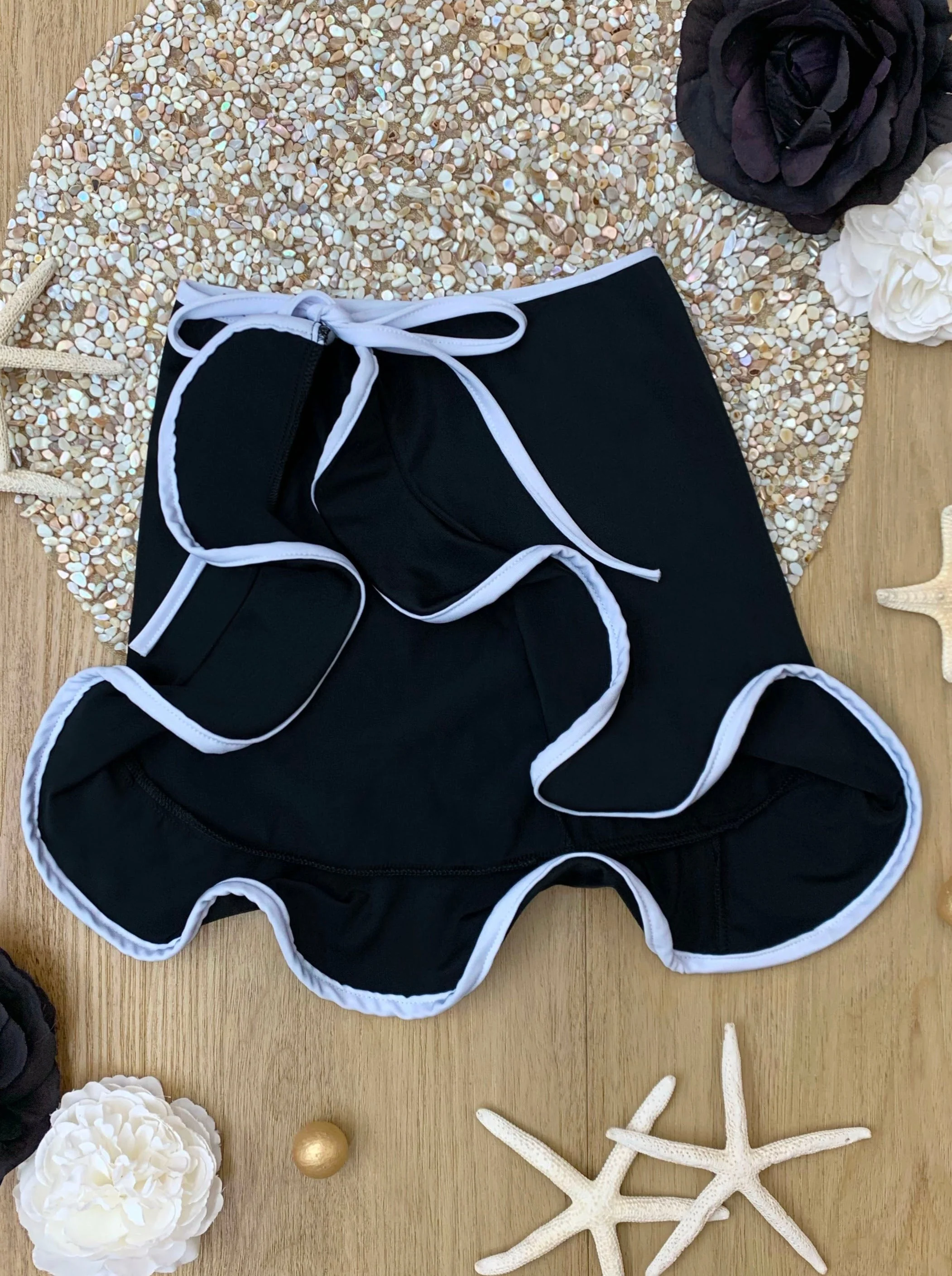 Mommy and Me Black Swim Sarong - Image 3