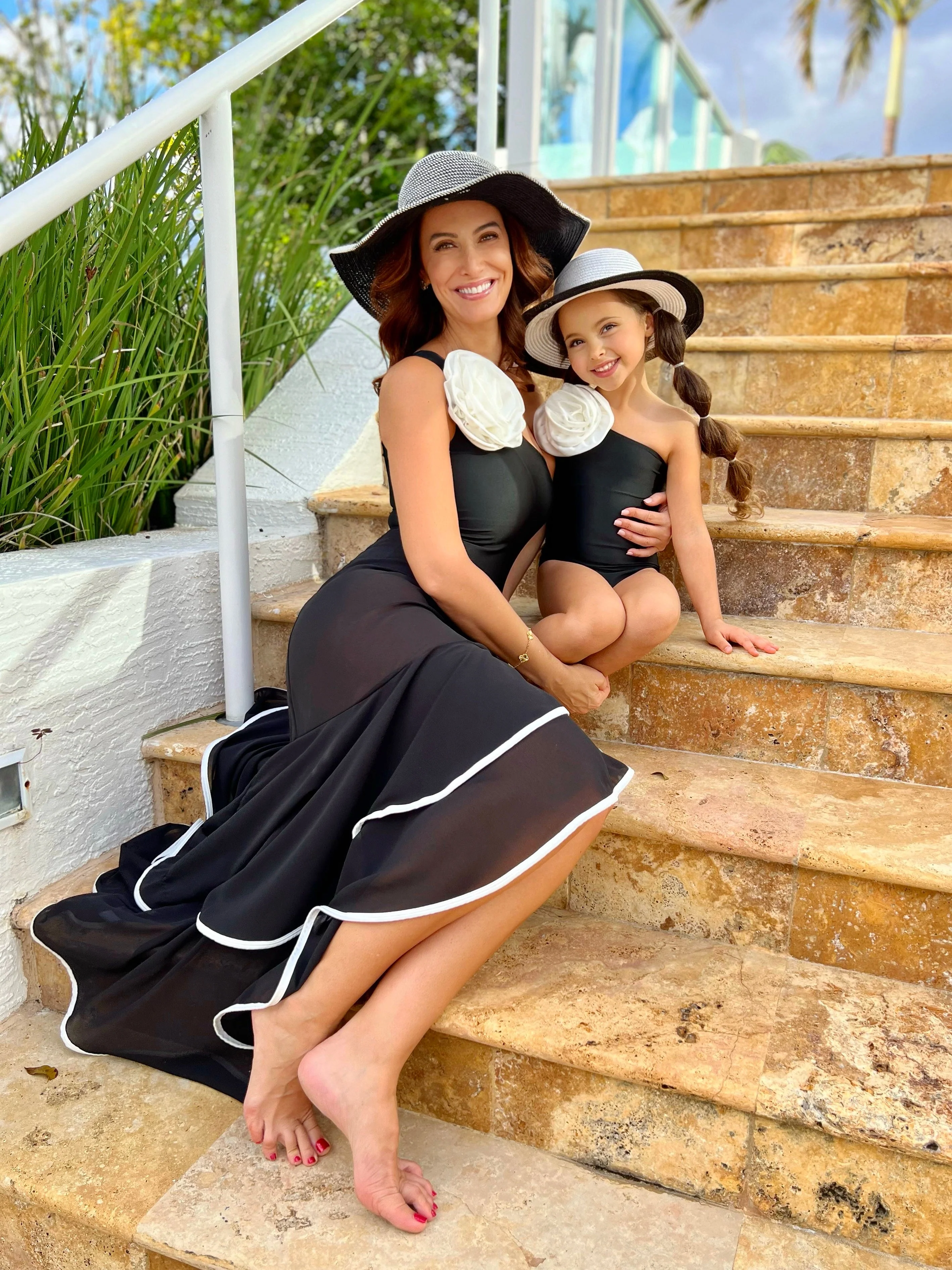 Mommy and Me Black Swim Sarong - Image 6
