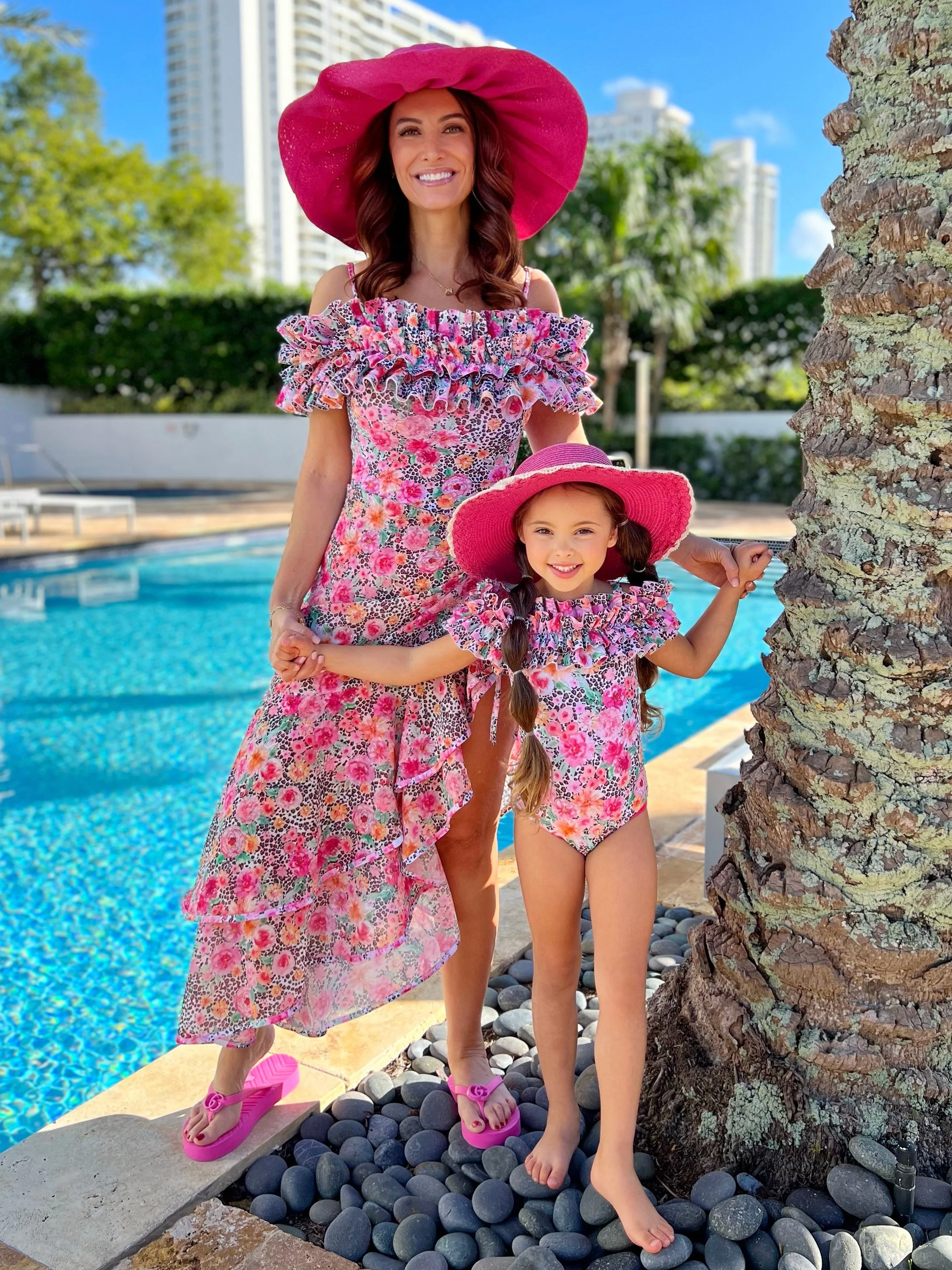 Mommy and Me Leopard Floral Swim Cover-Up - Image 5