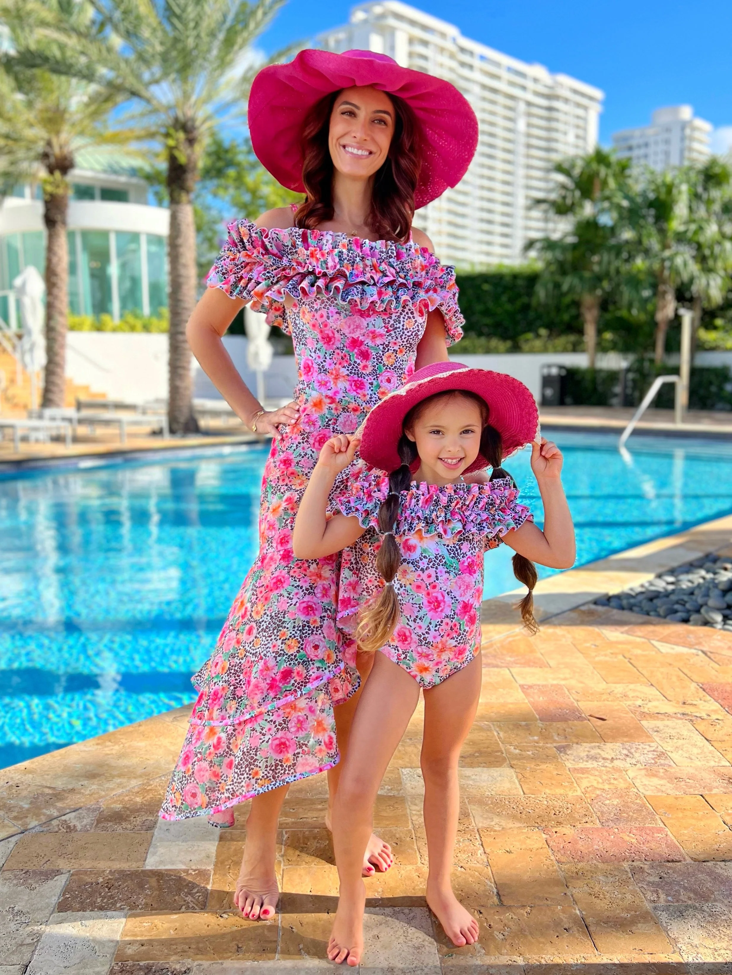 Mommy and Me Leopard Floral Swim Cover-Up - Image 6